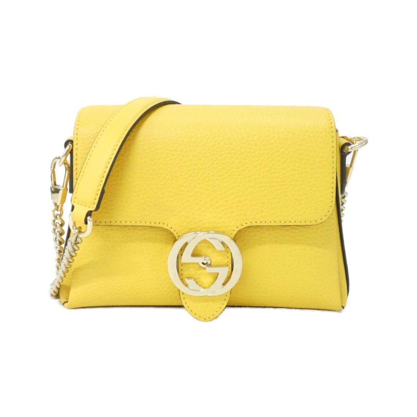 Gucci Yellow Leather Shoulder Bag