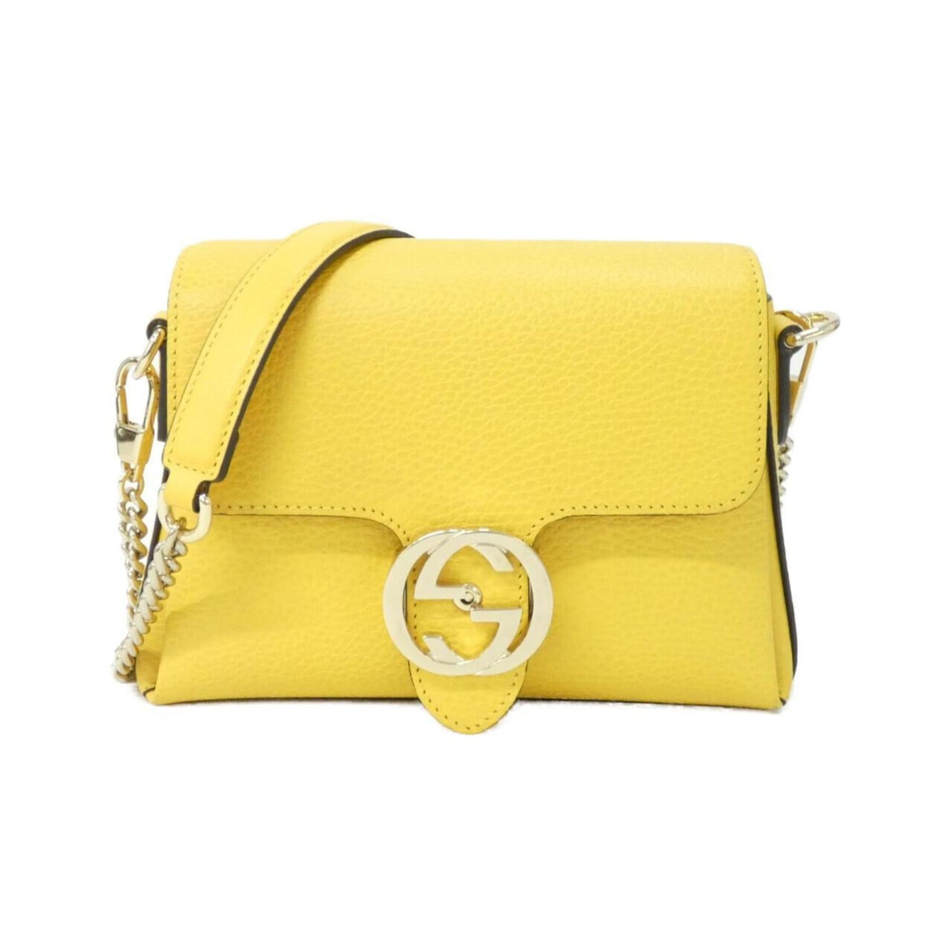 Gucci Yellow Leather Shoulder Bag