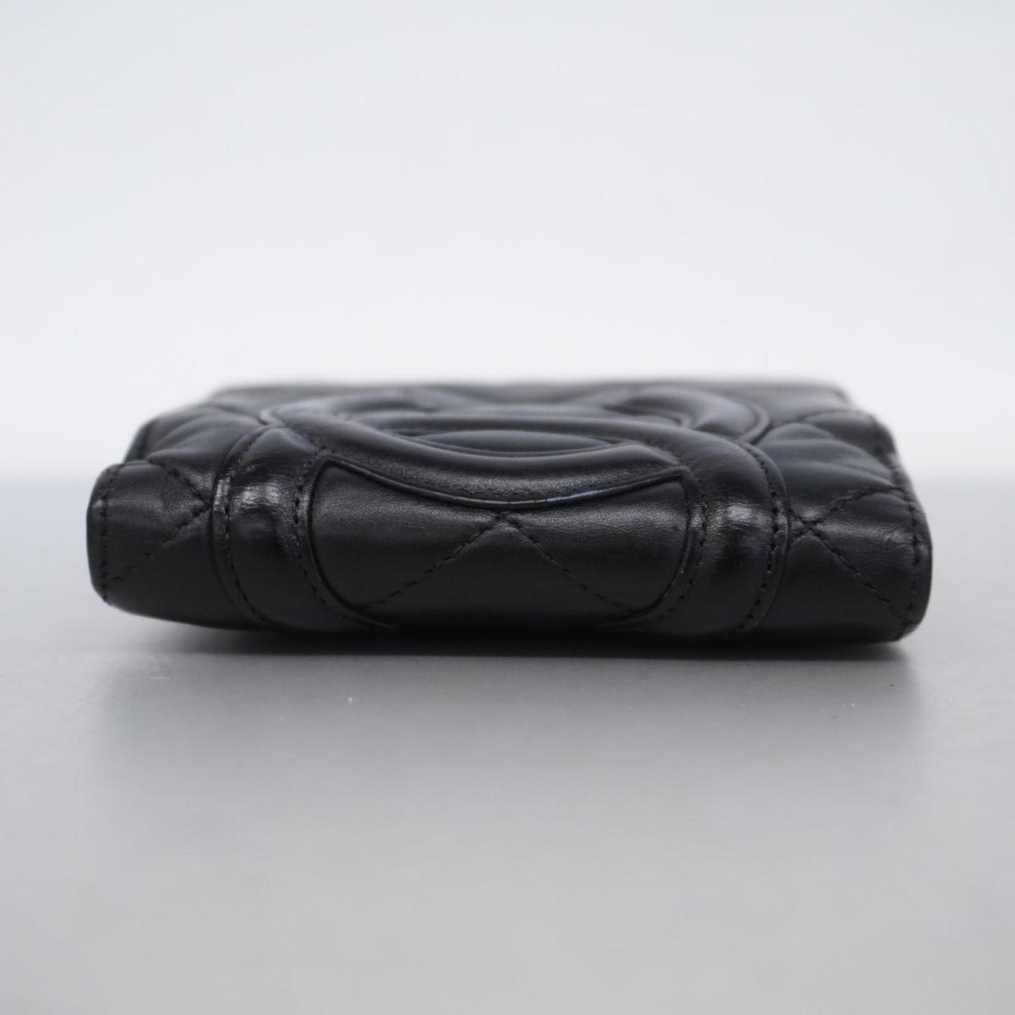 Chanel Wallet Cambon Lambskin Black Women's