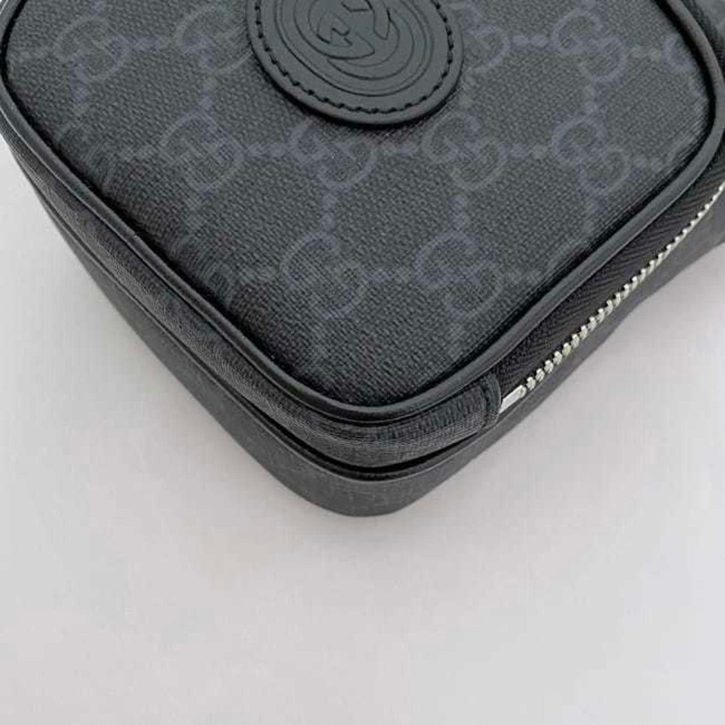 Gucci Black Pvc Leather Pochette Shoulder Bag
