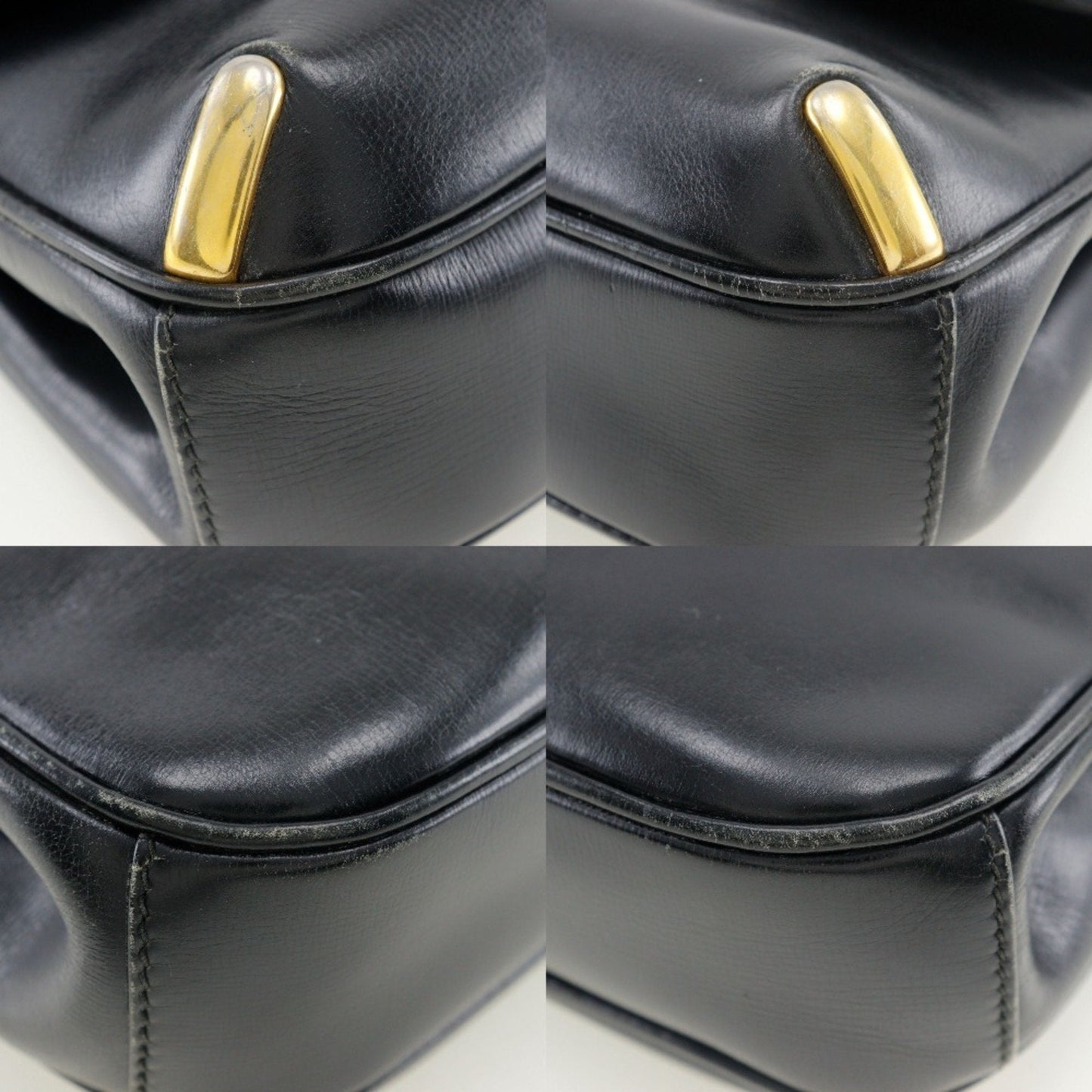 Gucci Sherry Line Black Leather Shoulder Bag