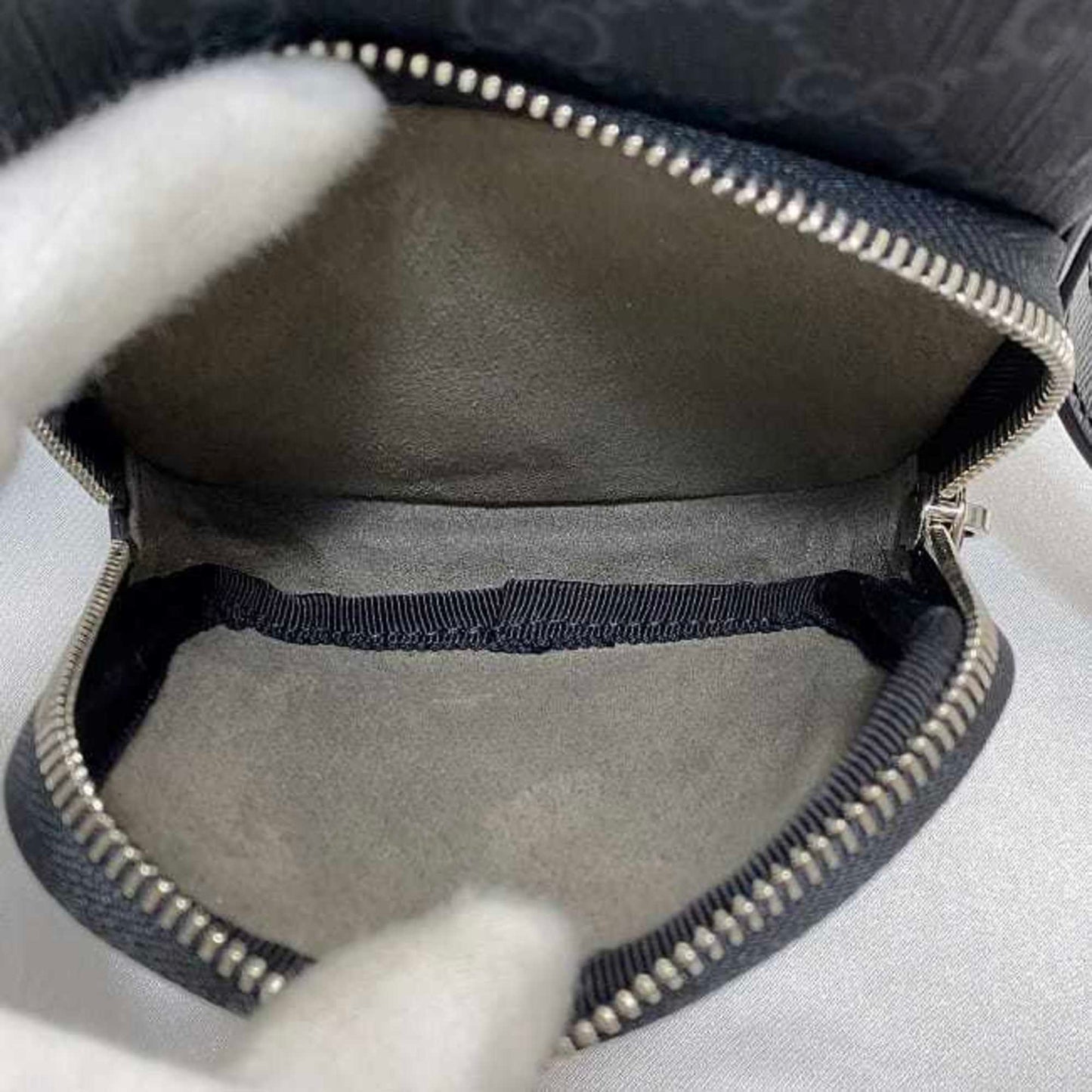 Gucci Black Pvc Leather Pochette Shoulder Bag
