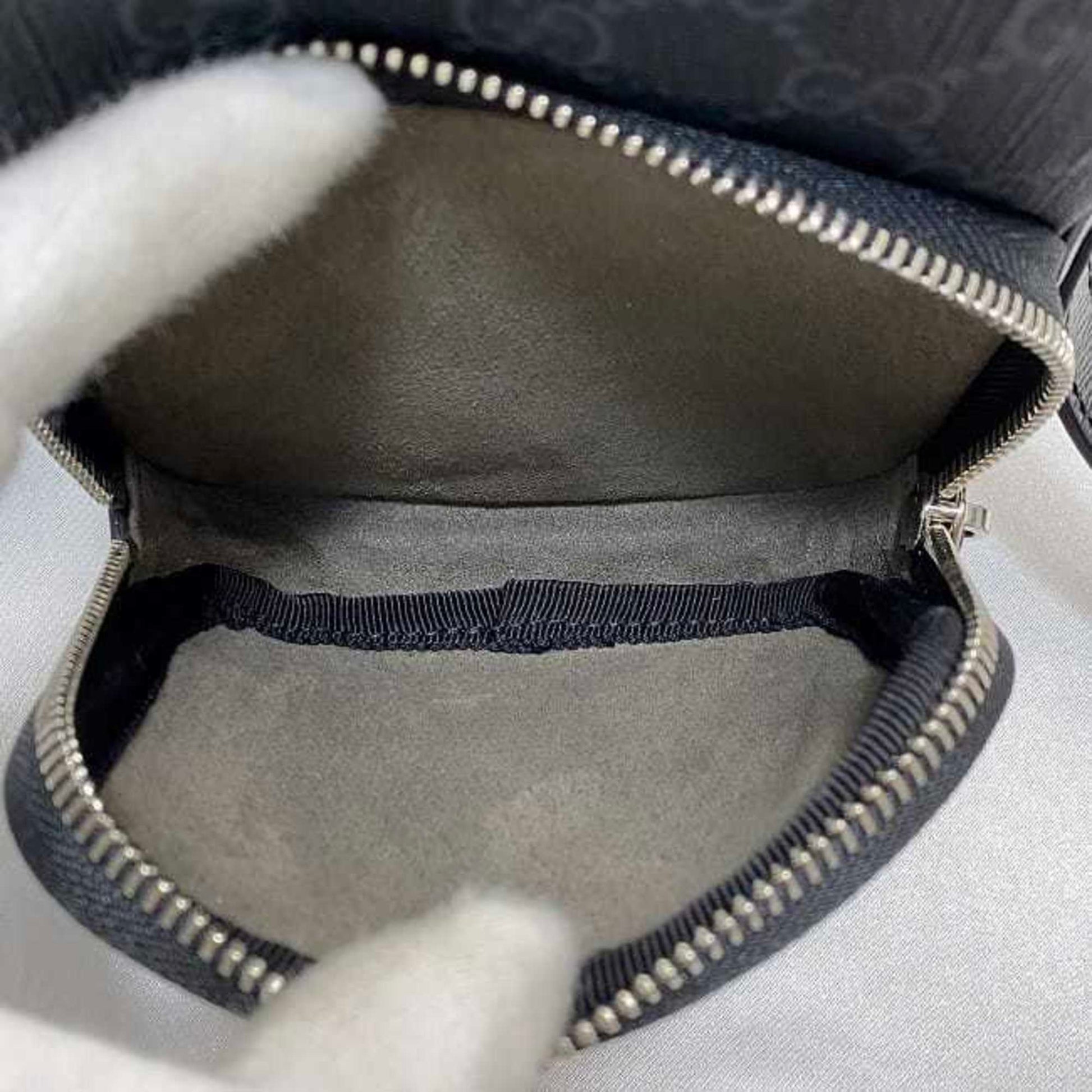 Gucci Black Pvc Leather Pochette Shoulder Bag