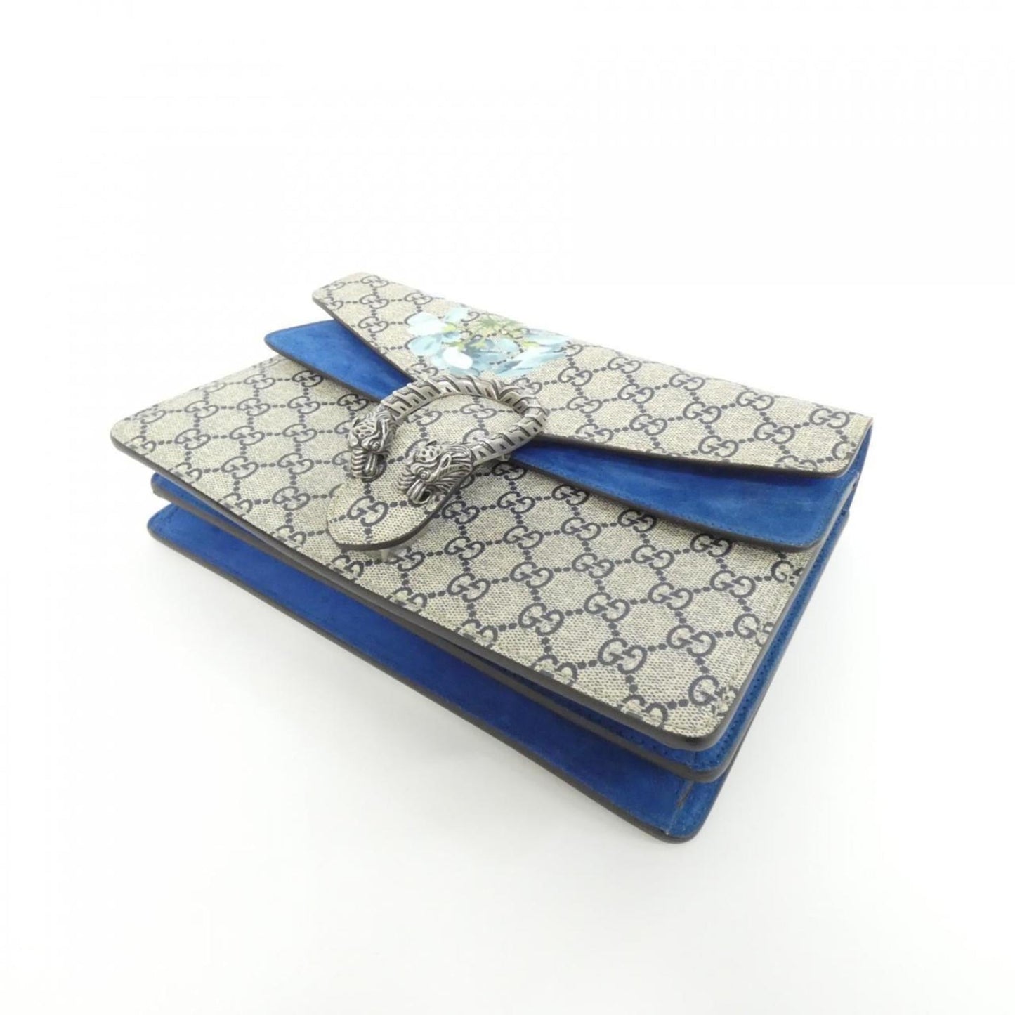 Gucci Beige Blue Gg Supreme Shoulder Bag