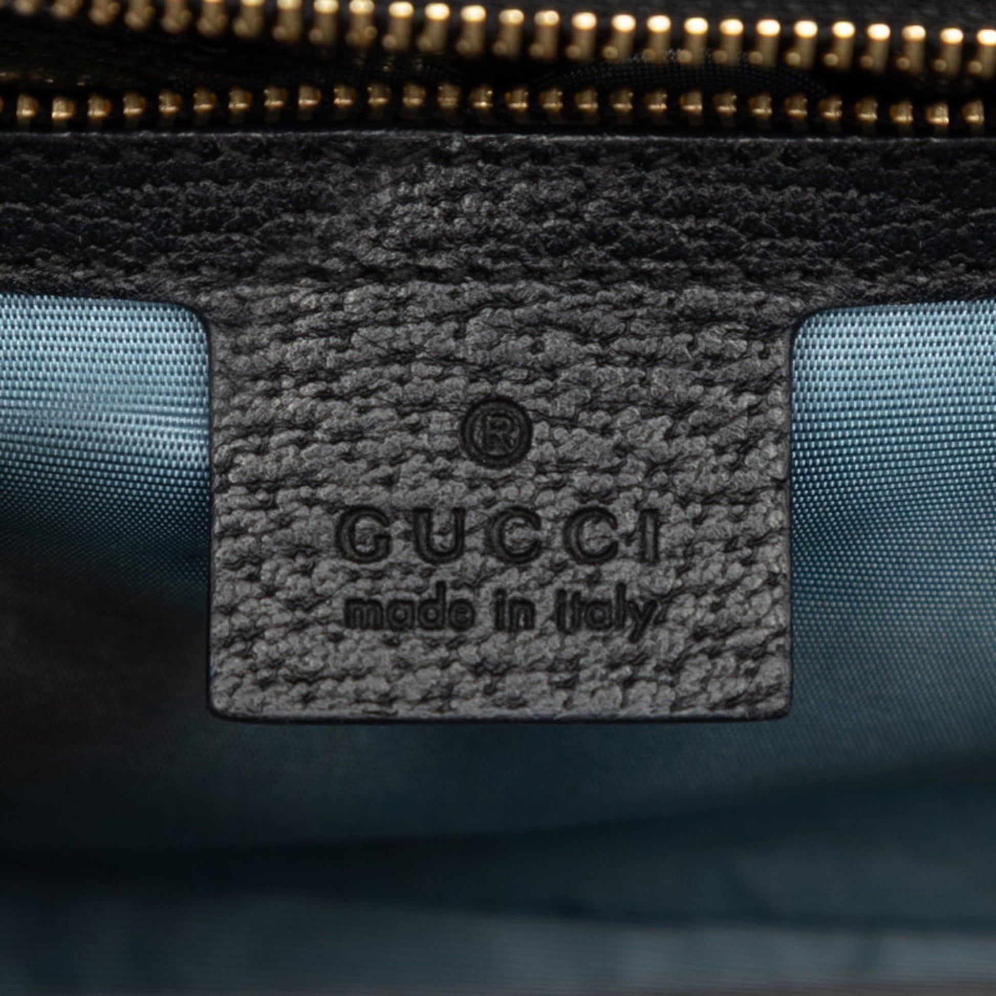 Gucci Black Multi-Color Leather Handbag