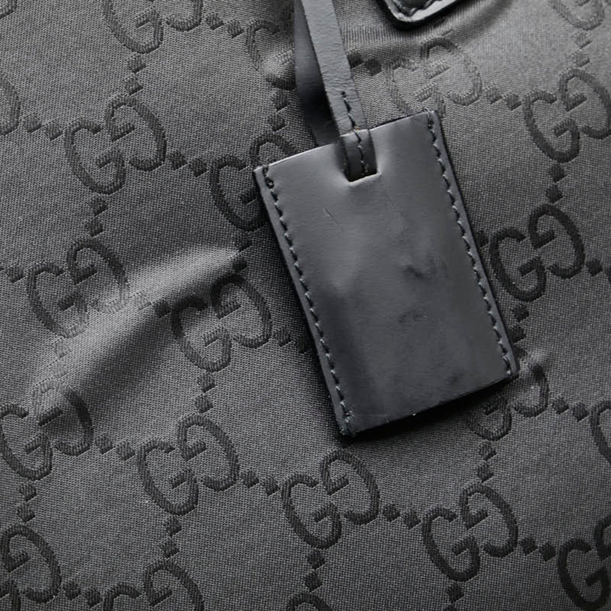 Gucci Black Nylon Leather Boston Bag