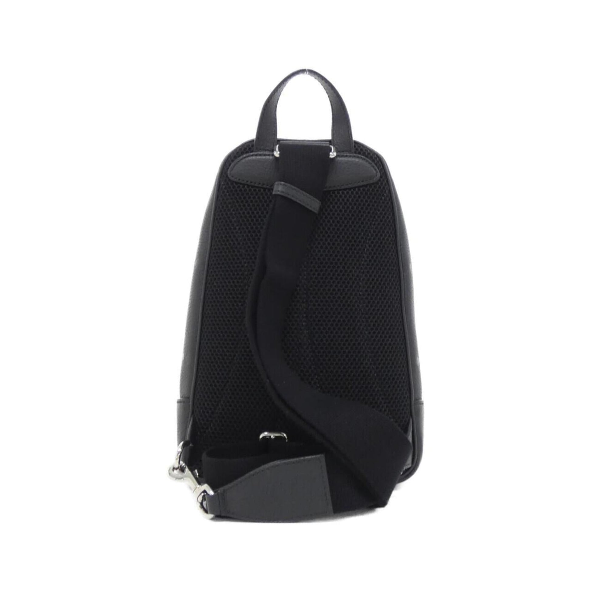 Gucci Black Gg Leather Shoulder Bag