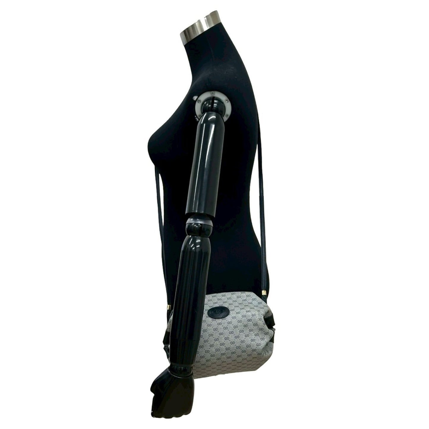 Gucci Navy Leather Pvc Pochette Shoulder Bag