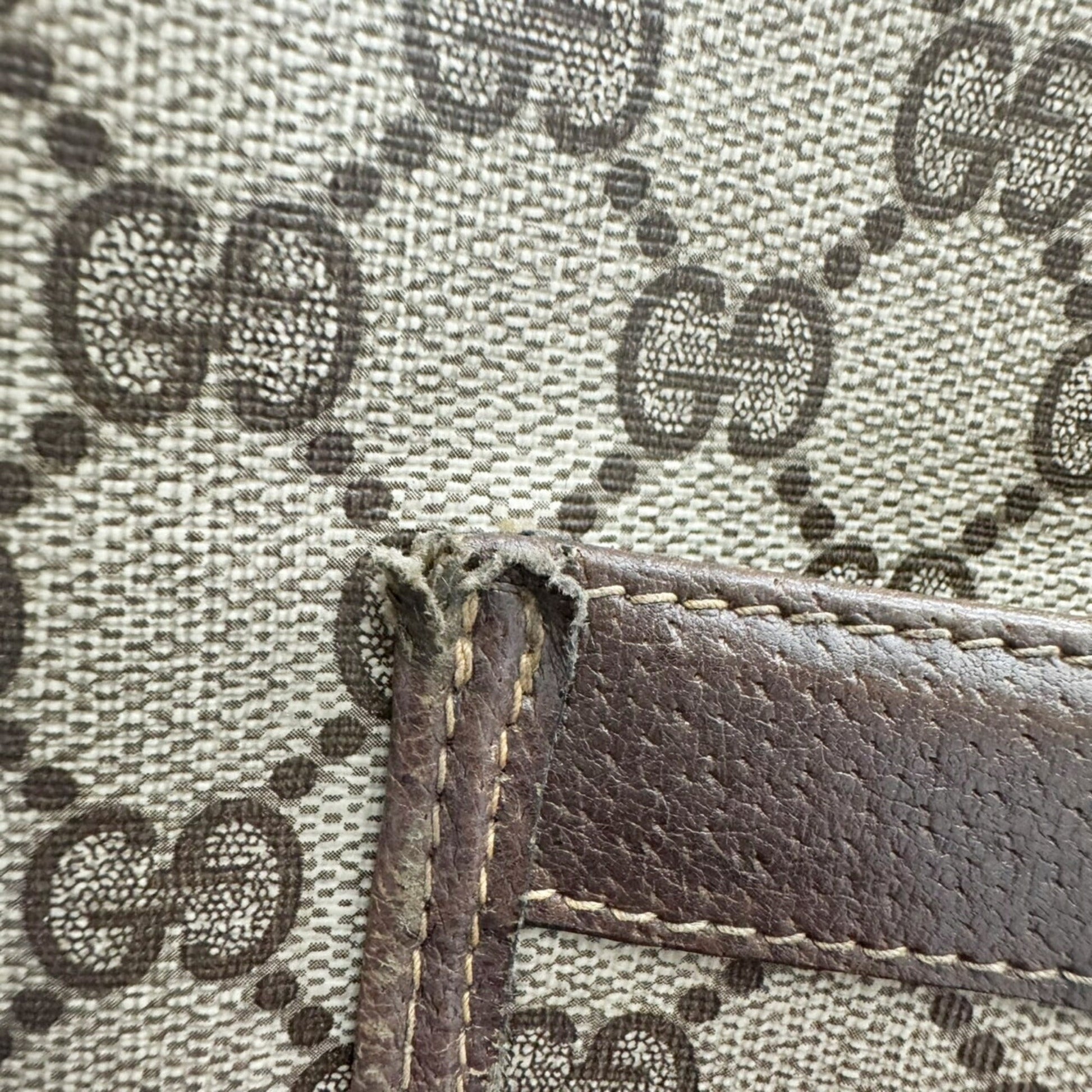 Gucci Beige Pvc Leather Tote Bag