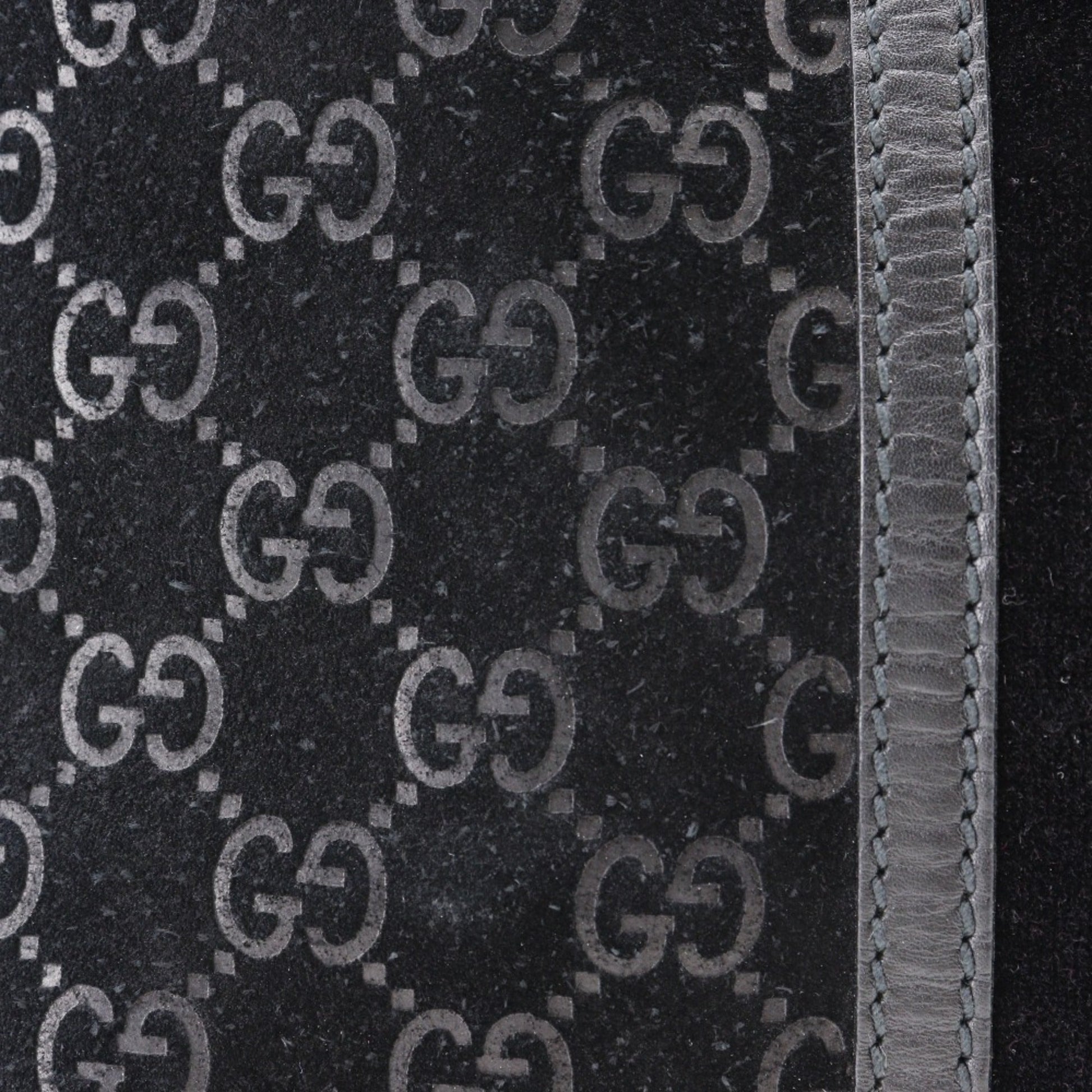 Gucci Black Suede Tote Bag