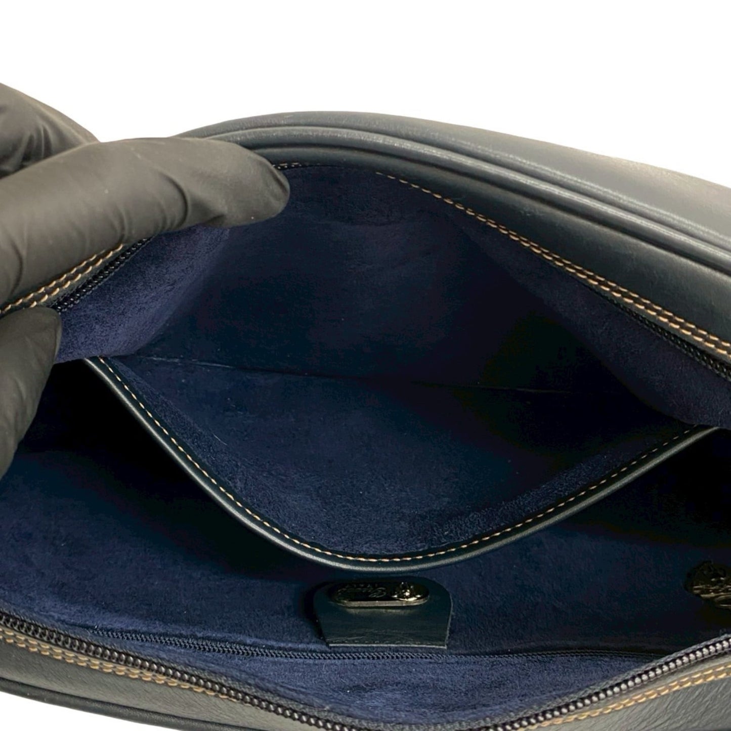 Gucci Navy Leather Pochette Shoulder Bag