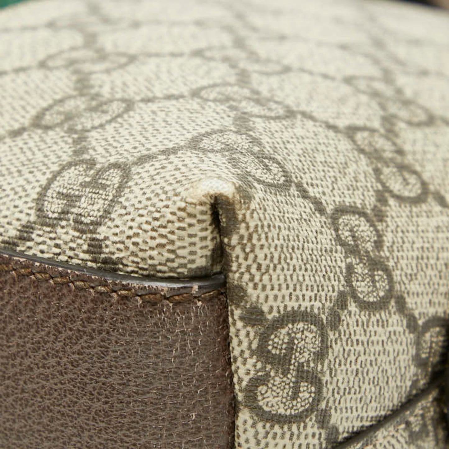Gucci Beige Brown Suede Leather Shoulder Bag