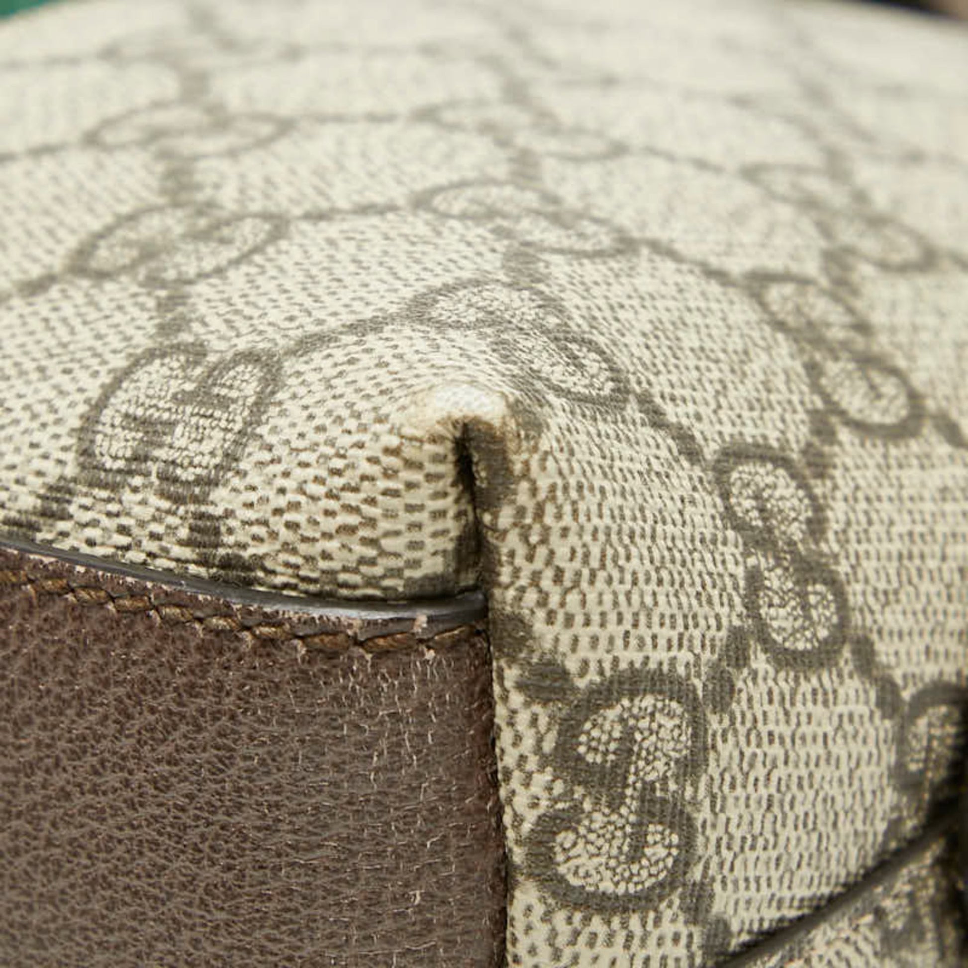 Gucci Beige Brown Suede Leather Shoulder Bag