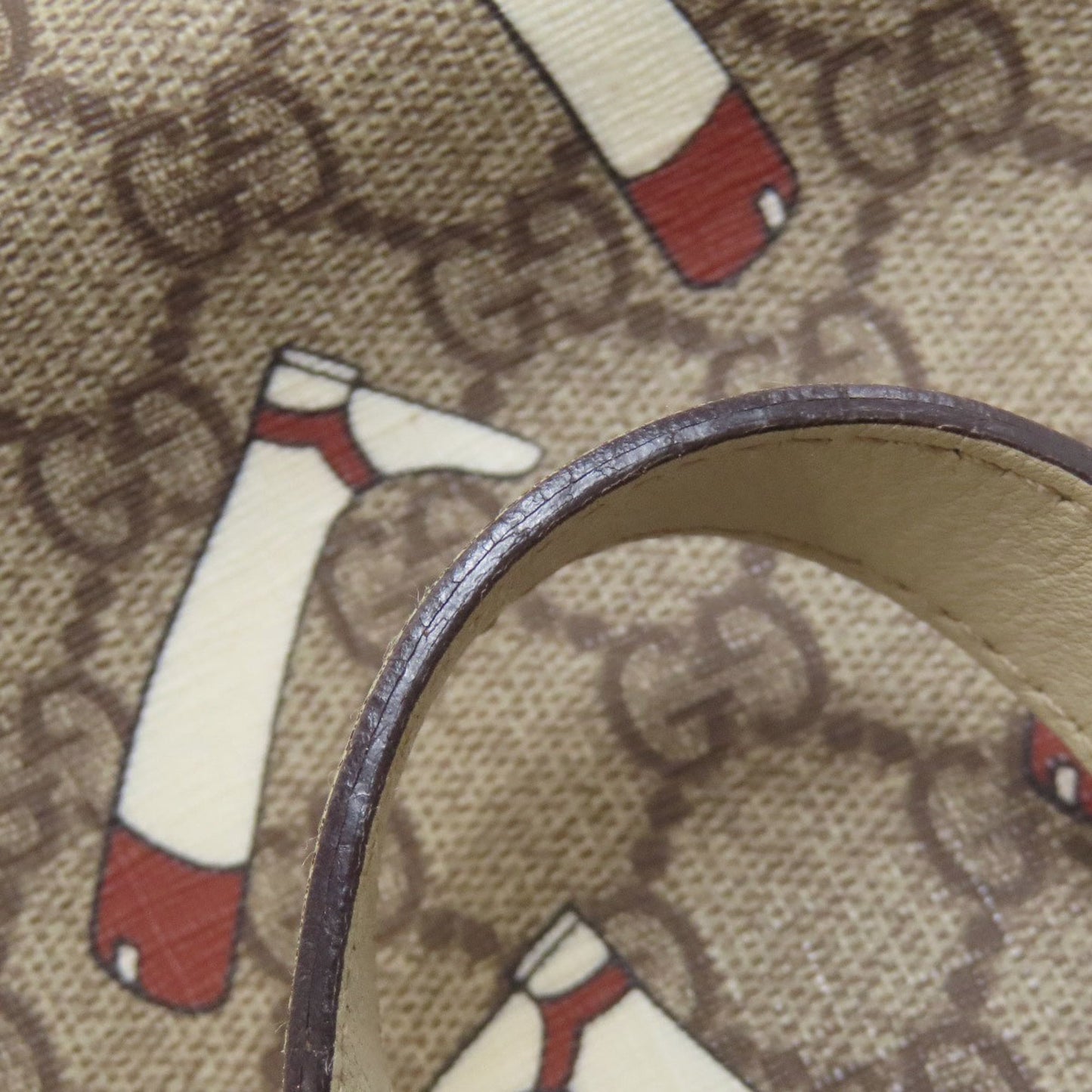 Gucci Brown White Pvc Handbag