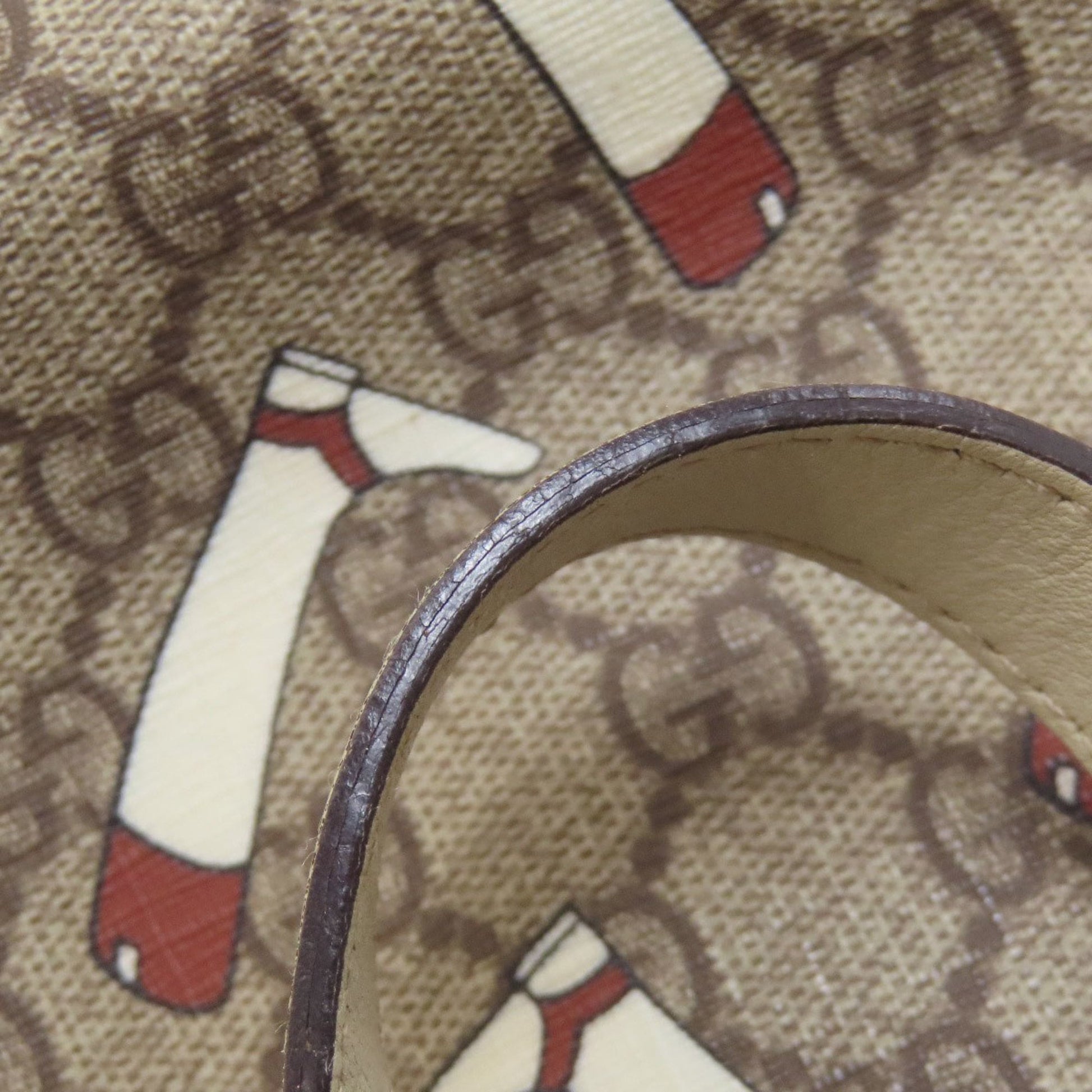 Gucci Brown White Pvc Handbag