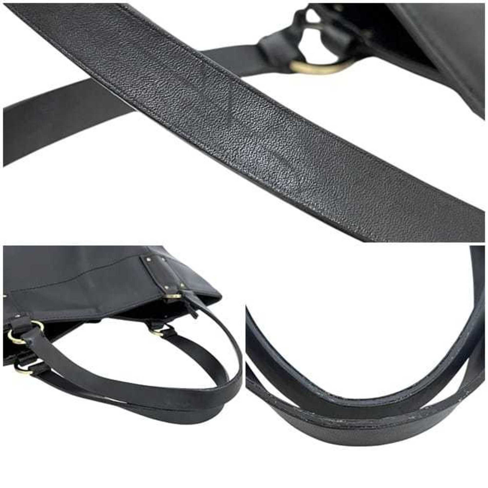 Gucci Black Leather Tote Bag