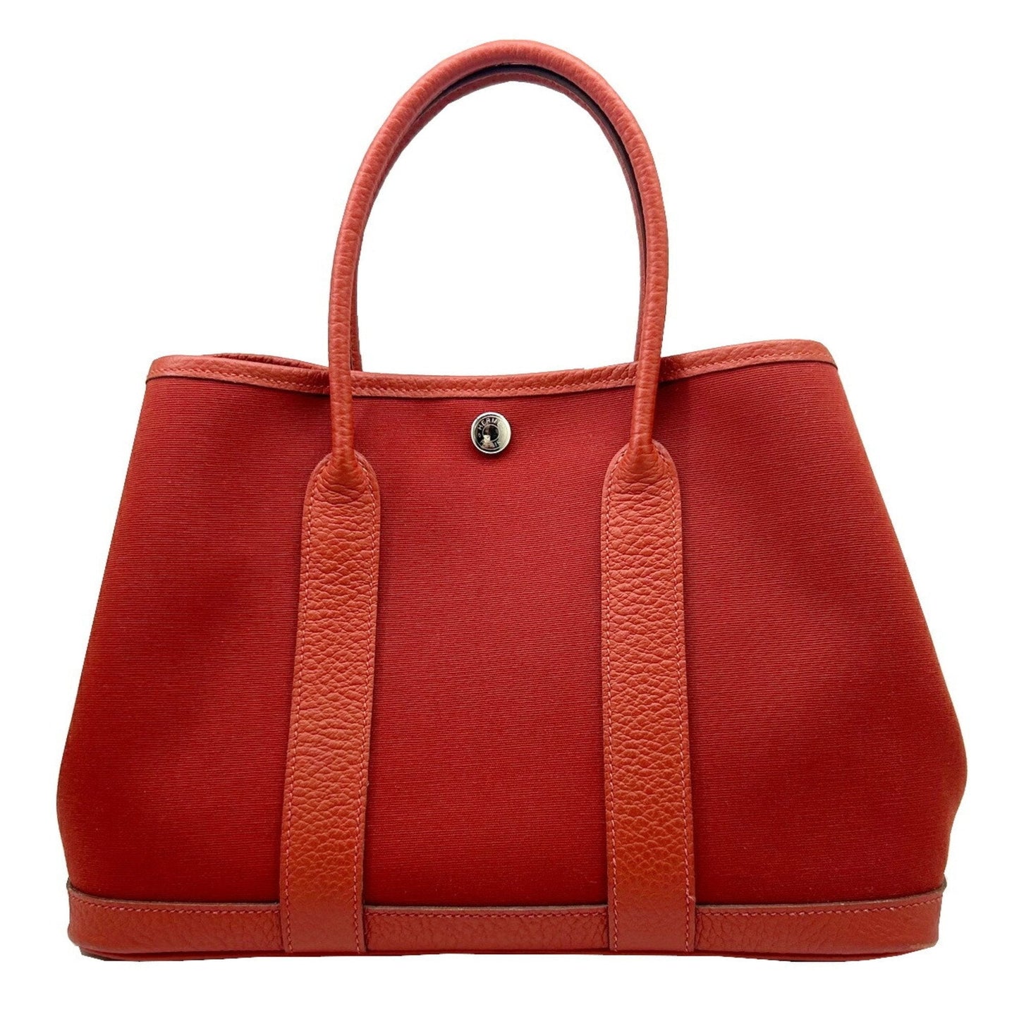 Hermes Color Toile Tote Bag Red