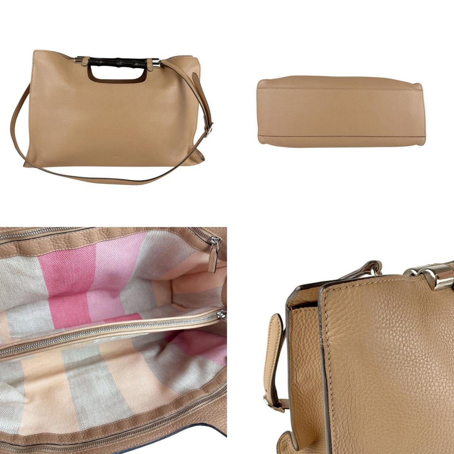 Gucci Beige Leather Handbag Shoulder Bag