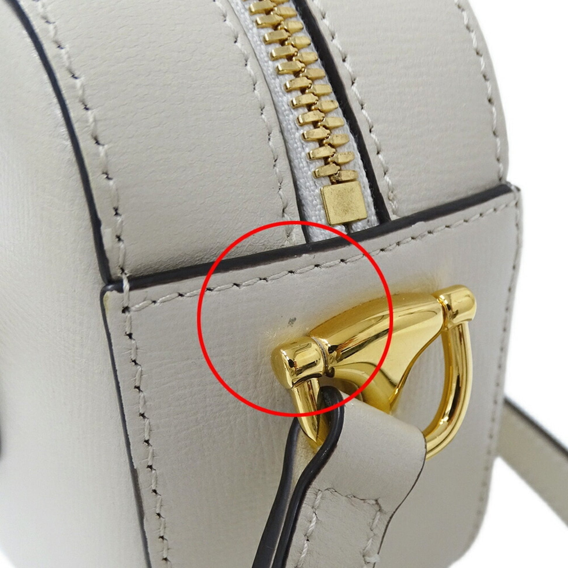 Gucci White Leather Shoulder Bag