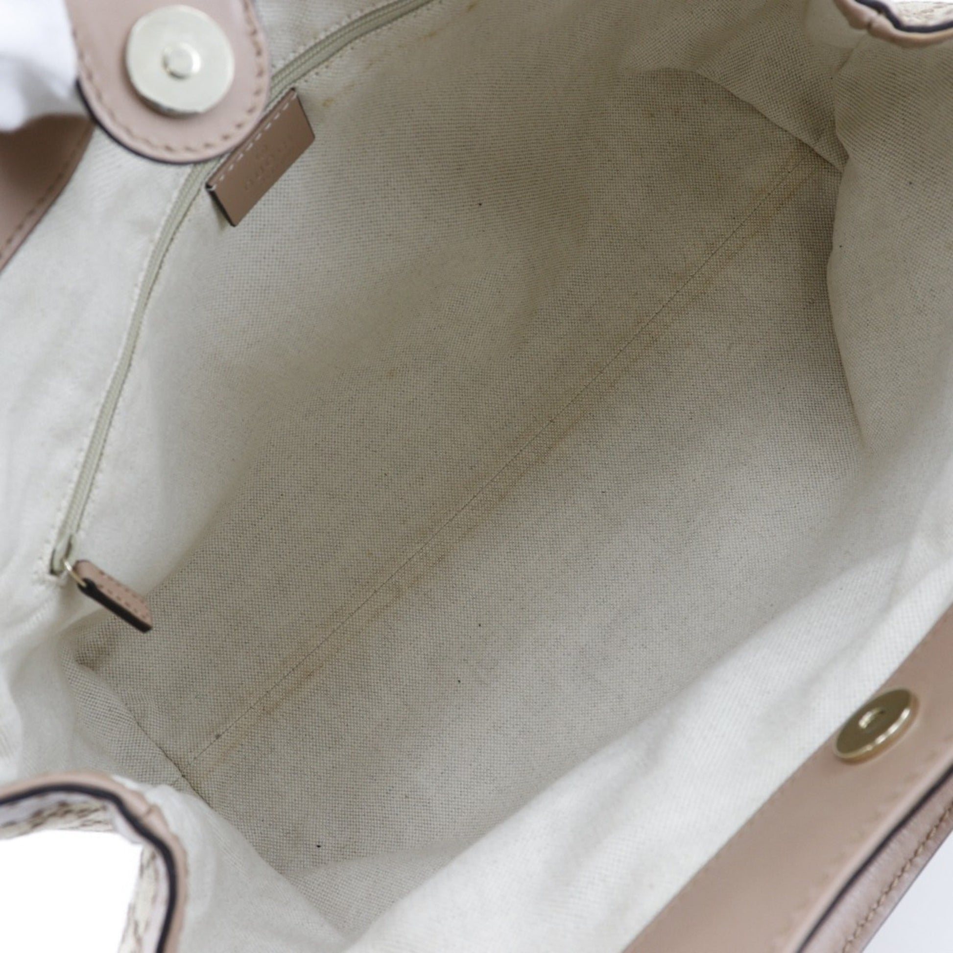 Gucci Beige Pink Canvas Handbag