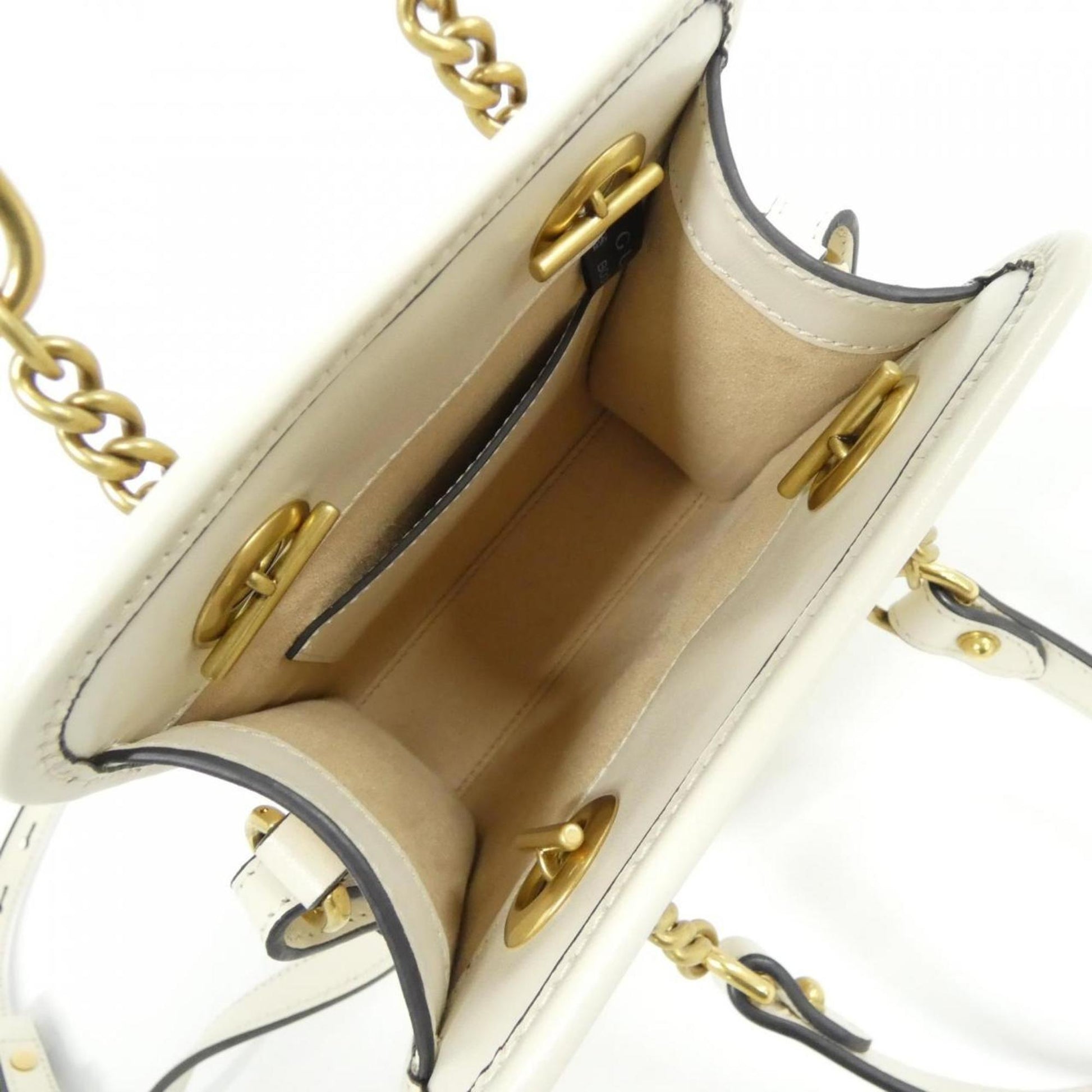 Gucci White Leather Handbag