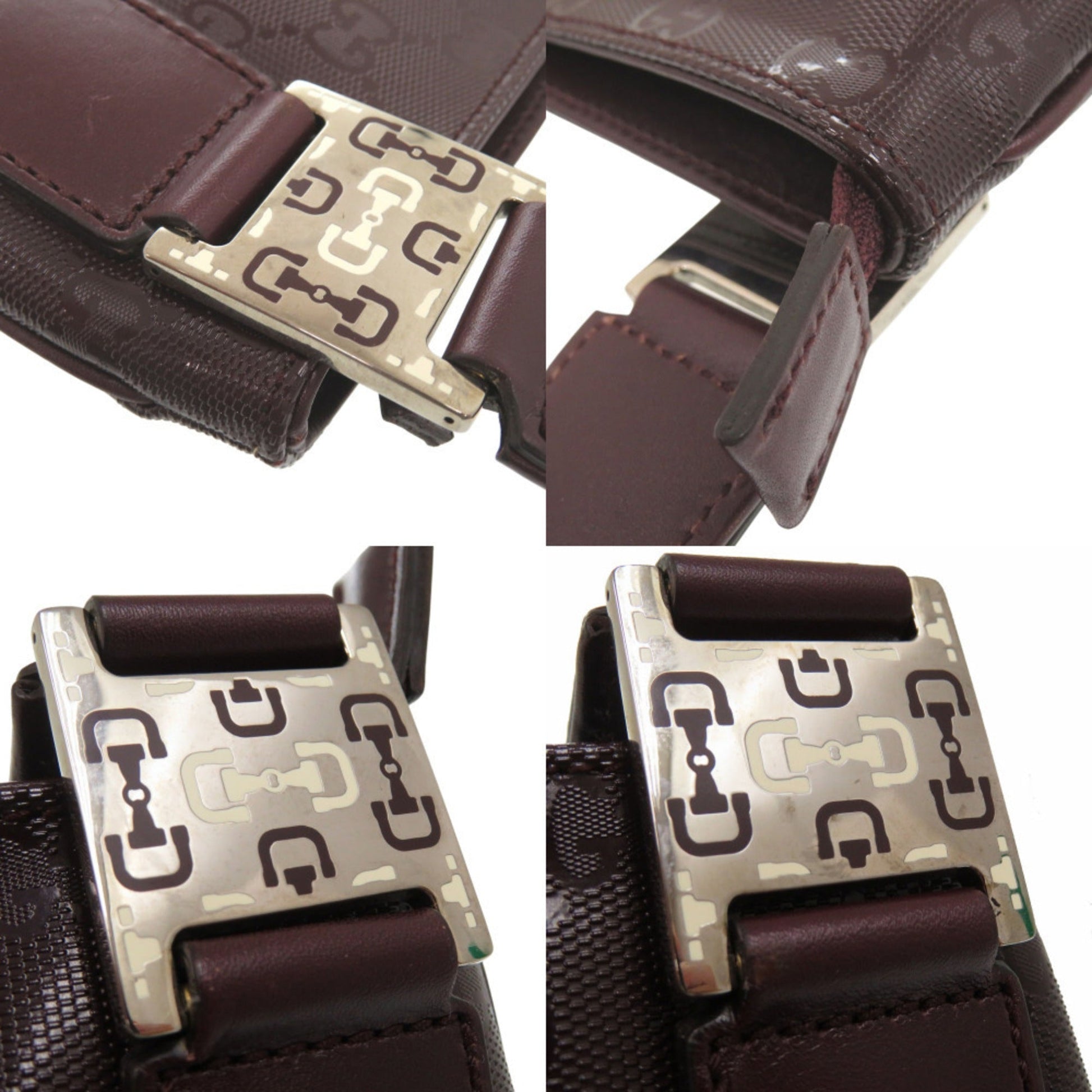 Gucci Bordeaux Pvc Leather Shoulder Bag