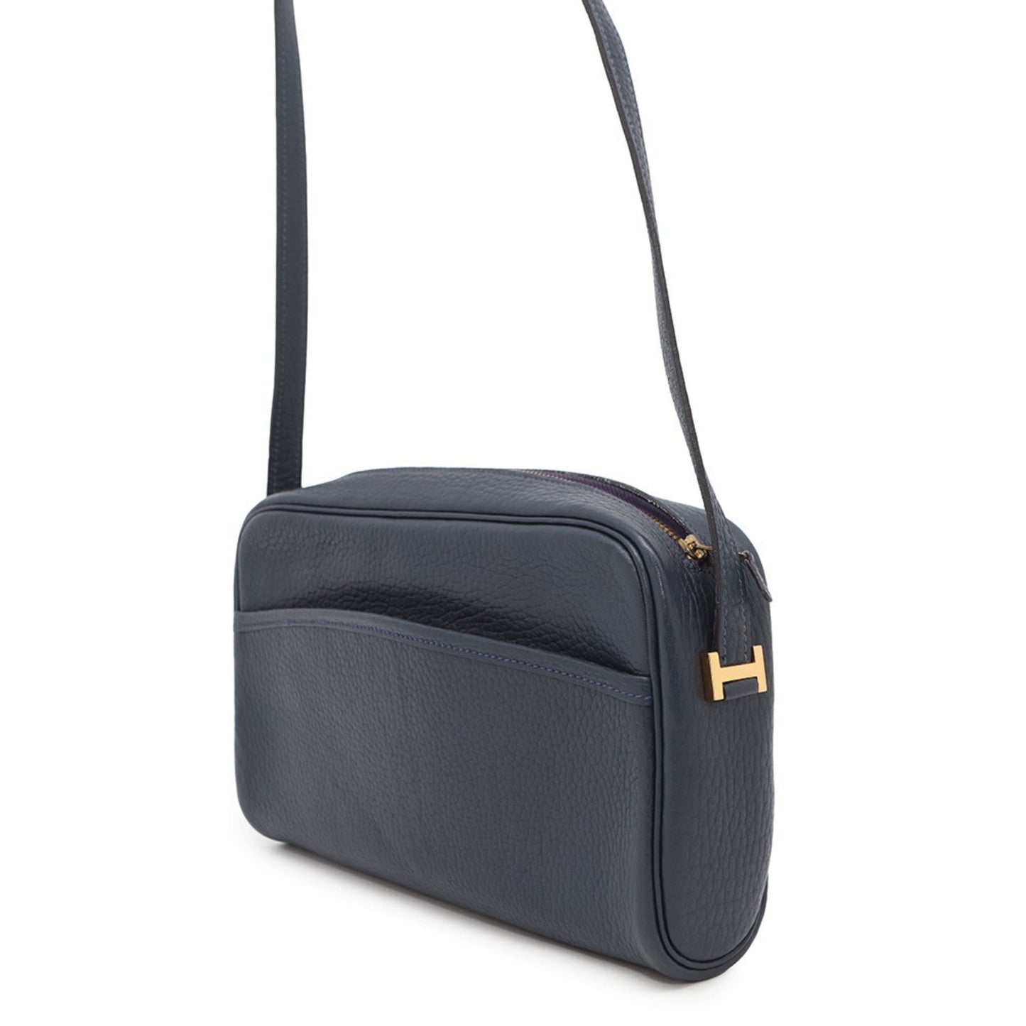 Hermes Kara Fjord Shoulder Bag Leather Navy