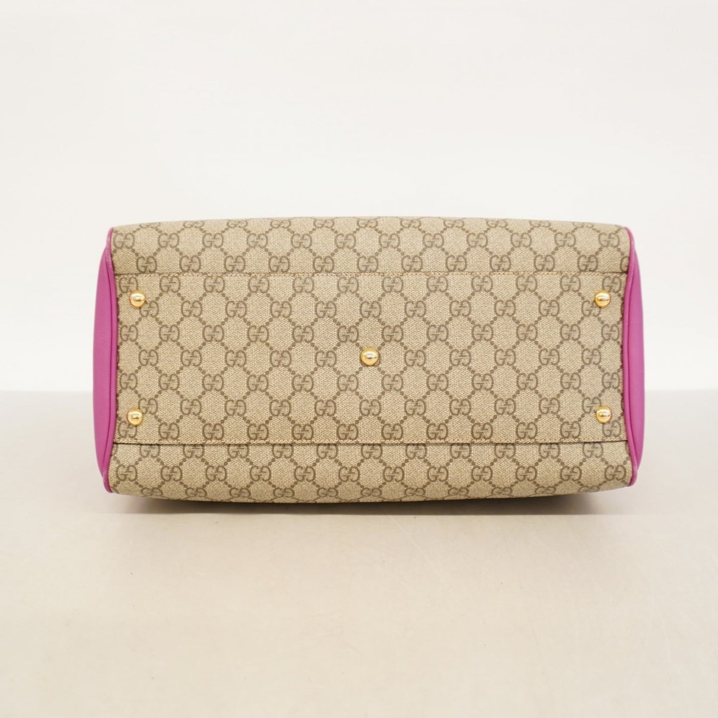 Gucci Brown Pink Red Color Pvc Handbag