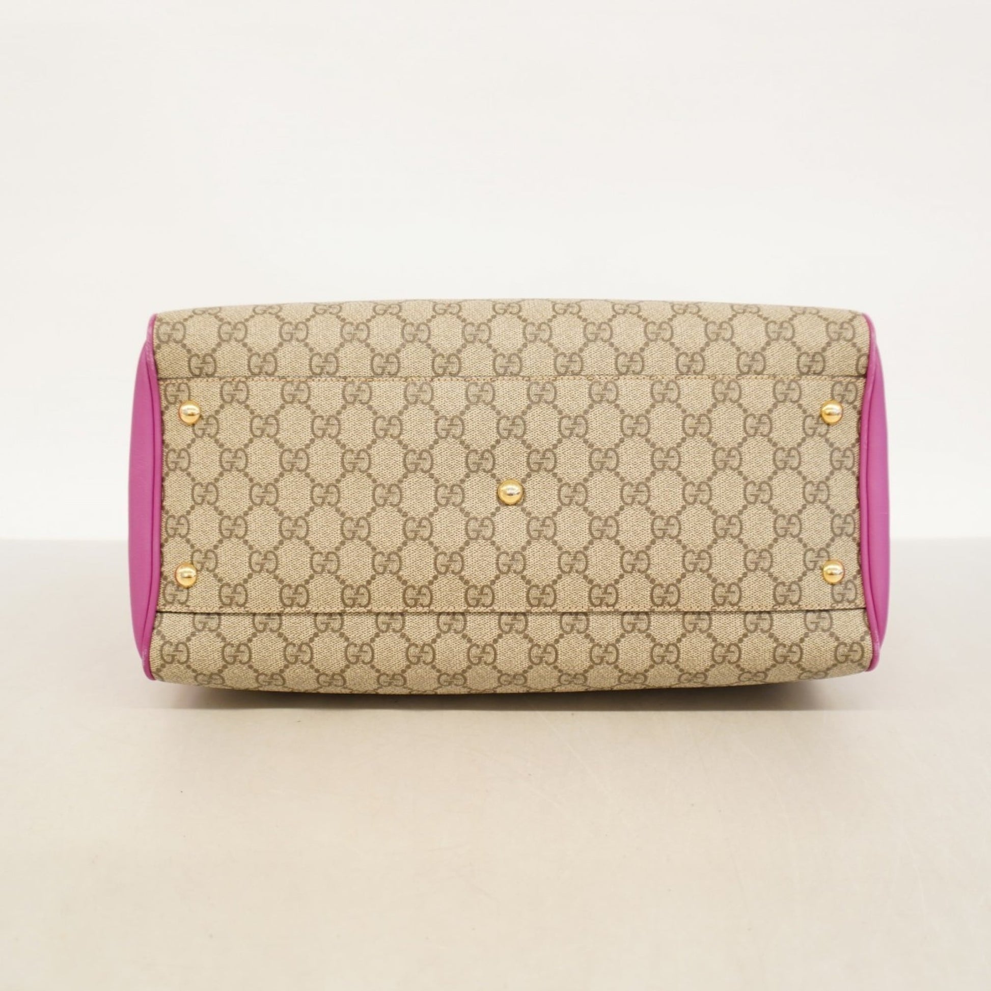 Gucci Brown Pink Red Color Pvc Handbag