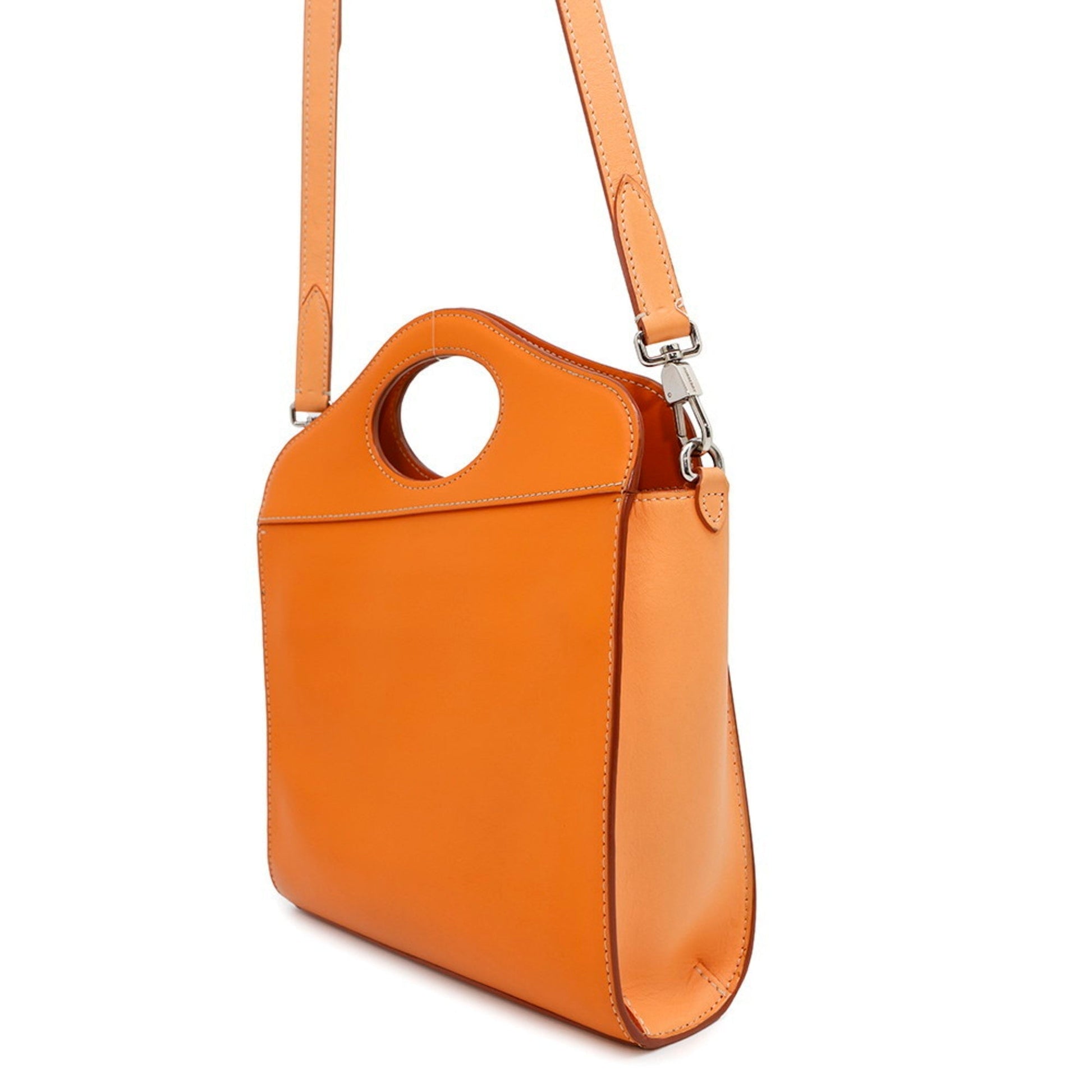 Burberry Handbag Shoulder Bag Leather Orange