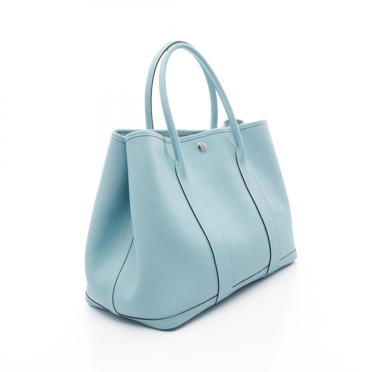 Hermes Garden Vache Tote Bag Leather Blue