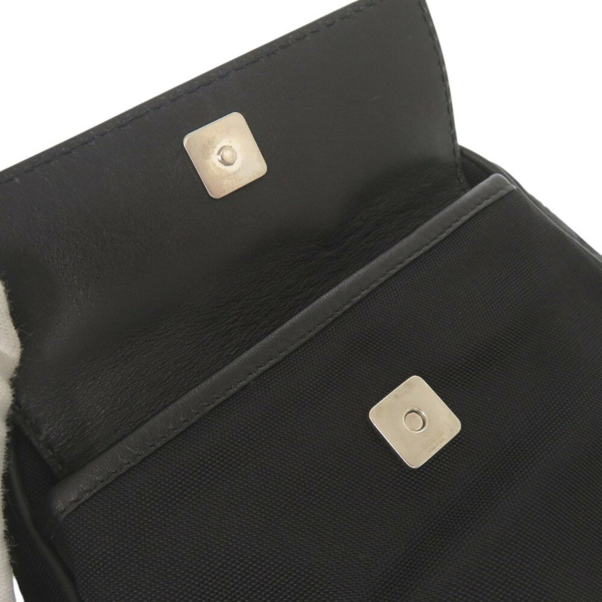 Gucci Black Nylon Gg Leather Fanny Pack Shoulder Bag