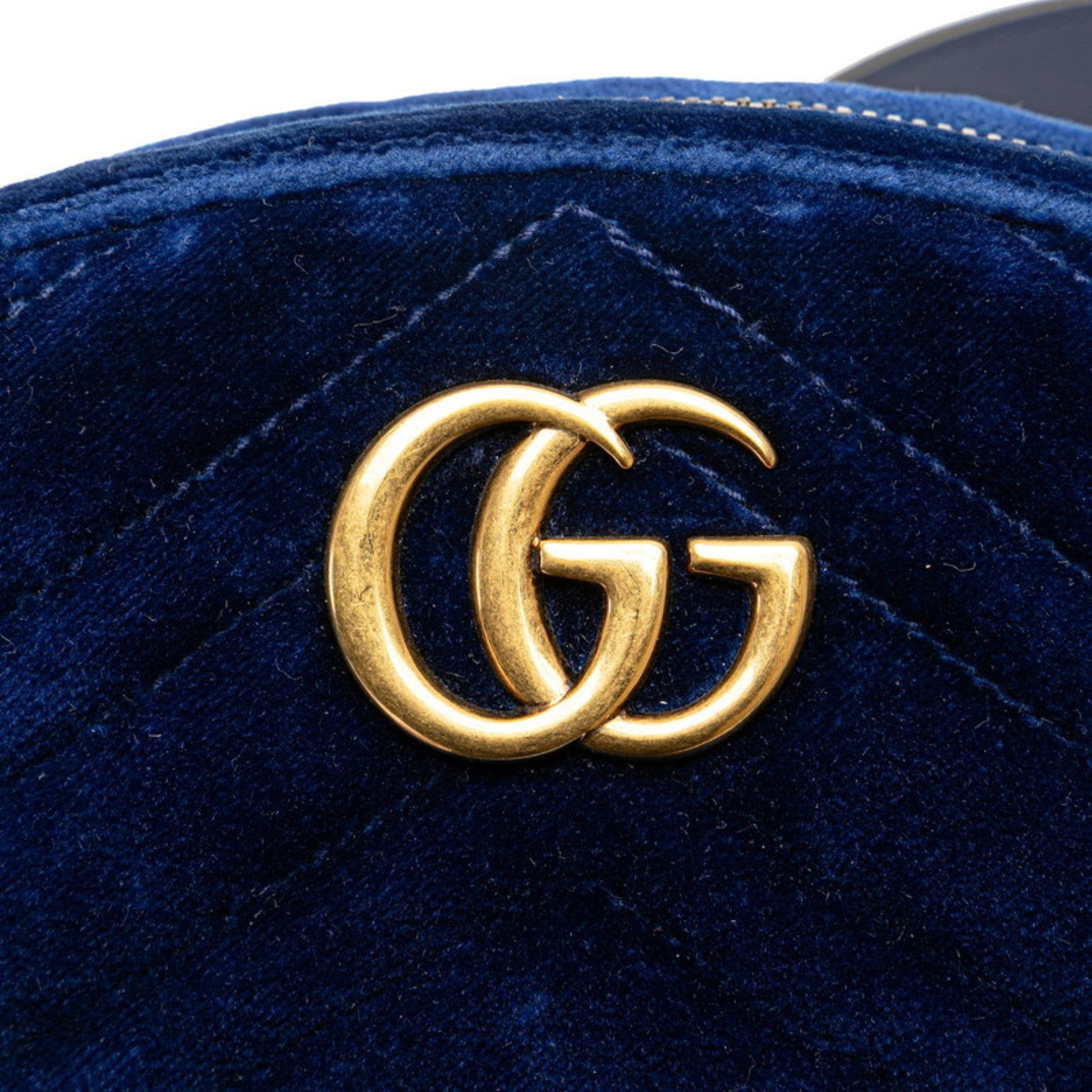 Gucci Gg Marmont Blue Leather Sling Bag