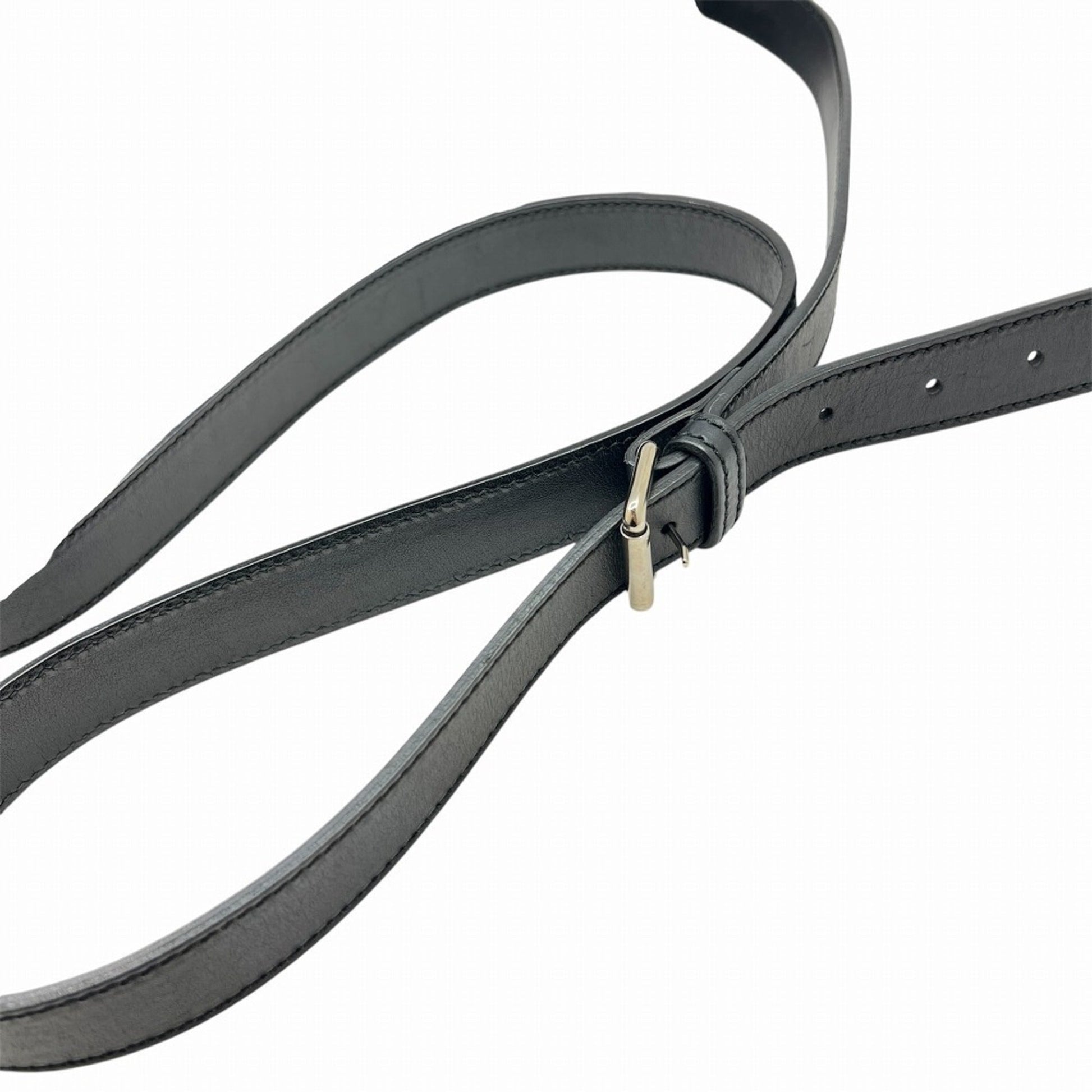 Gucci Black Gg Canvas Leather Shoulder Bag