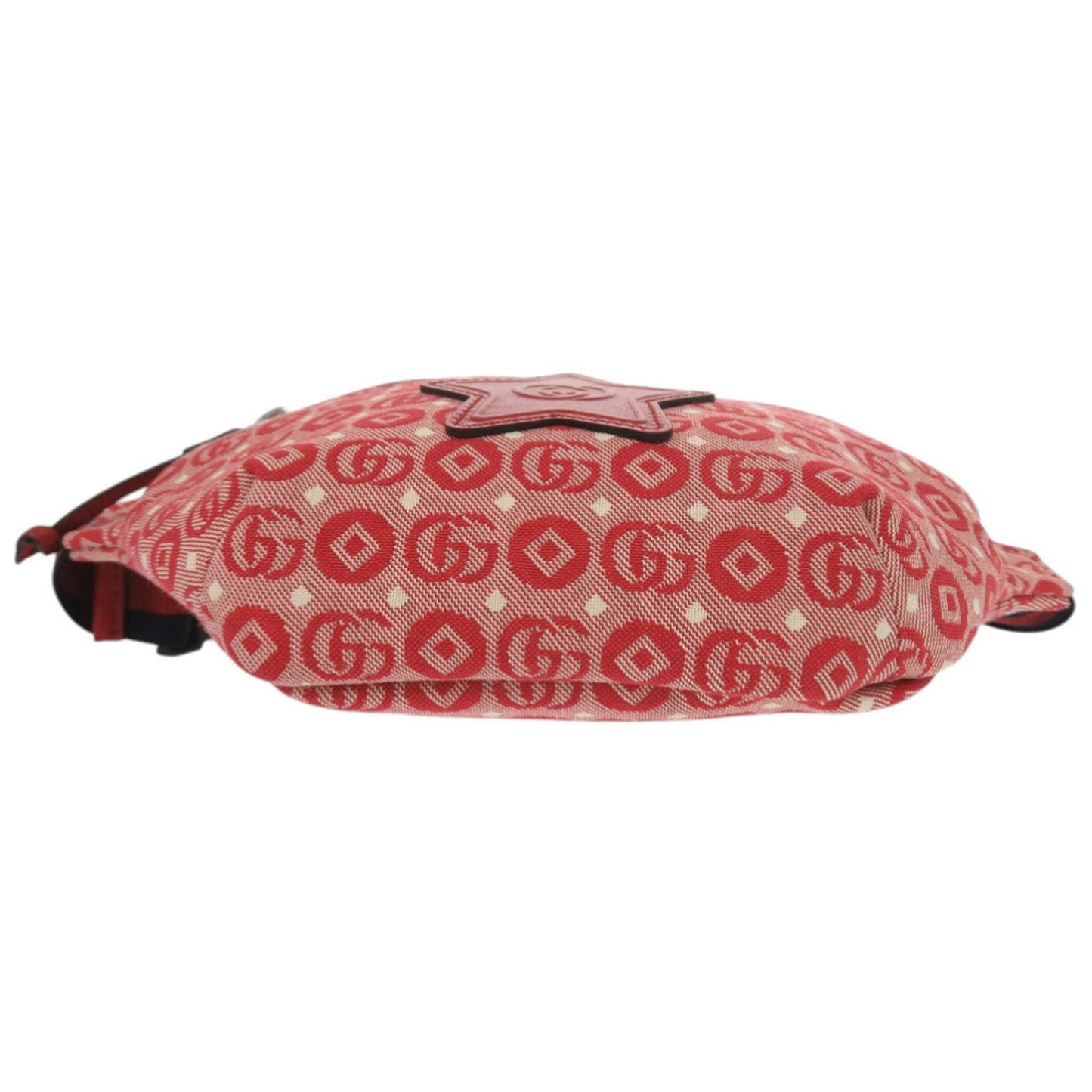 Gucci Red Color Canvas Leather Fanny Pack Sling Bag