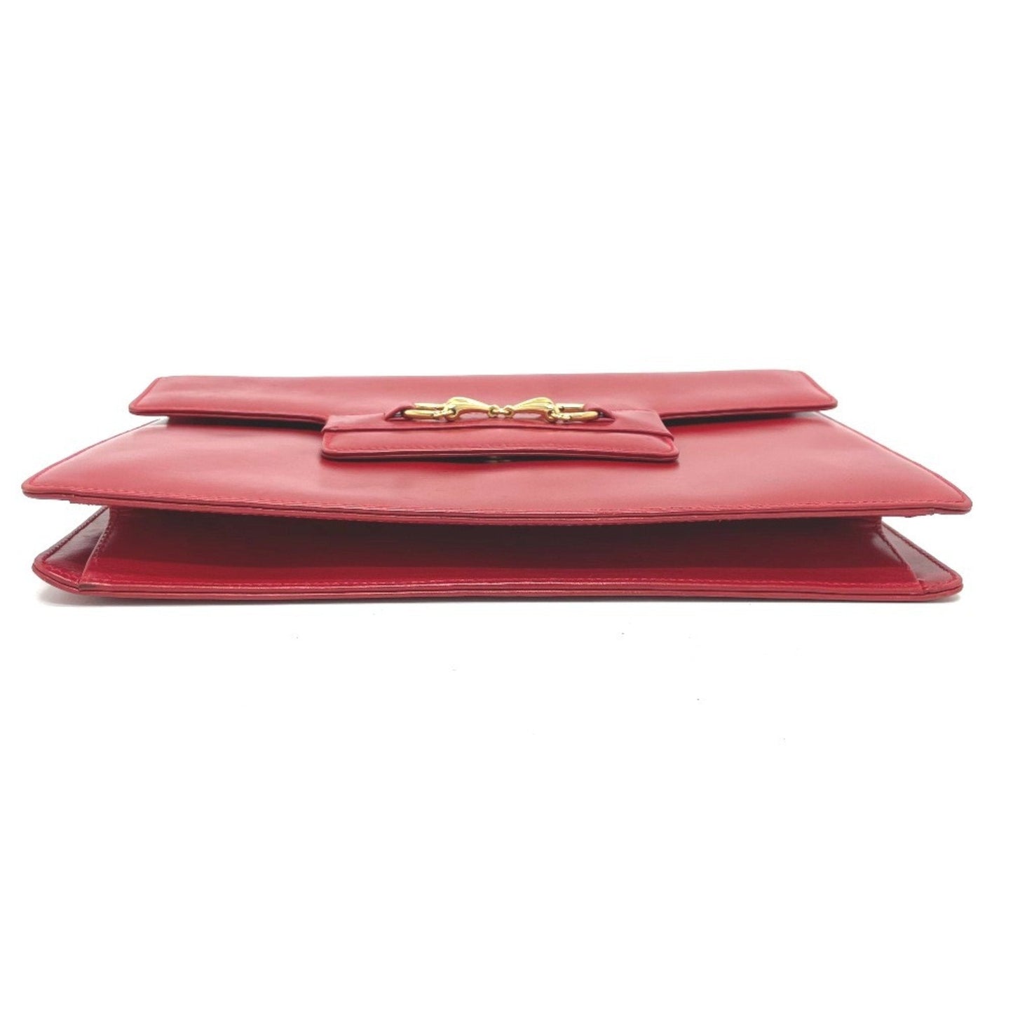 Gucci Red Color Leather Clutch Bag Shoulder Bag