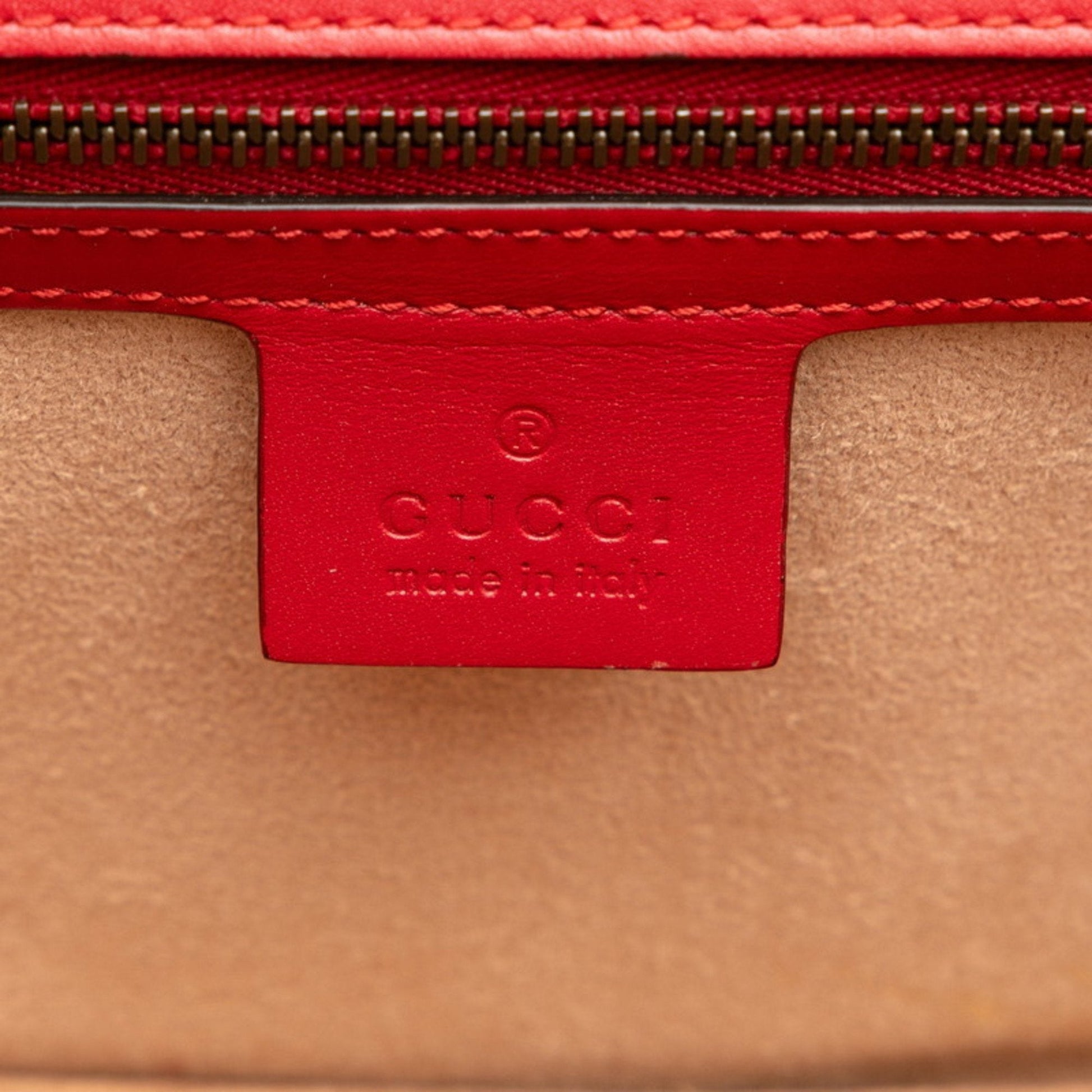 Gucci Navy Red Color White Leather Shoulder Bag