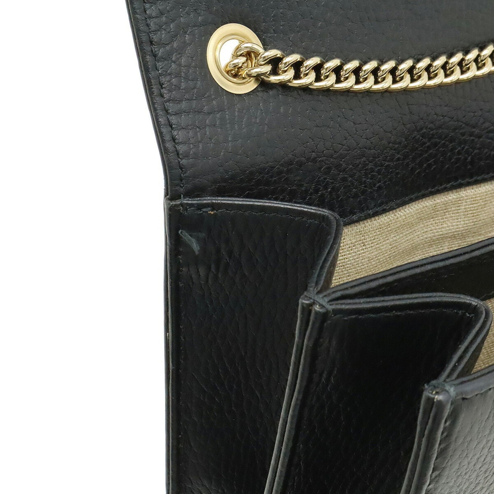 Gucci Black Leather Shoulder Bag