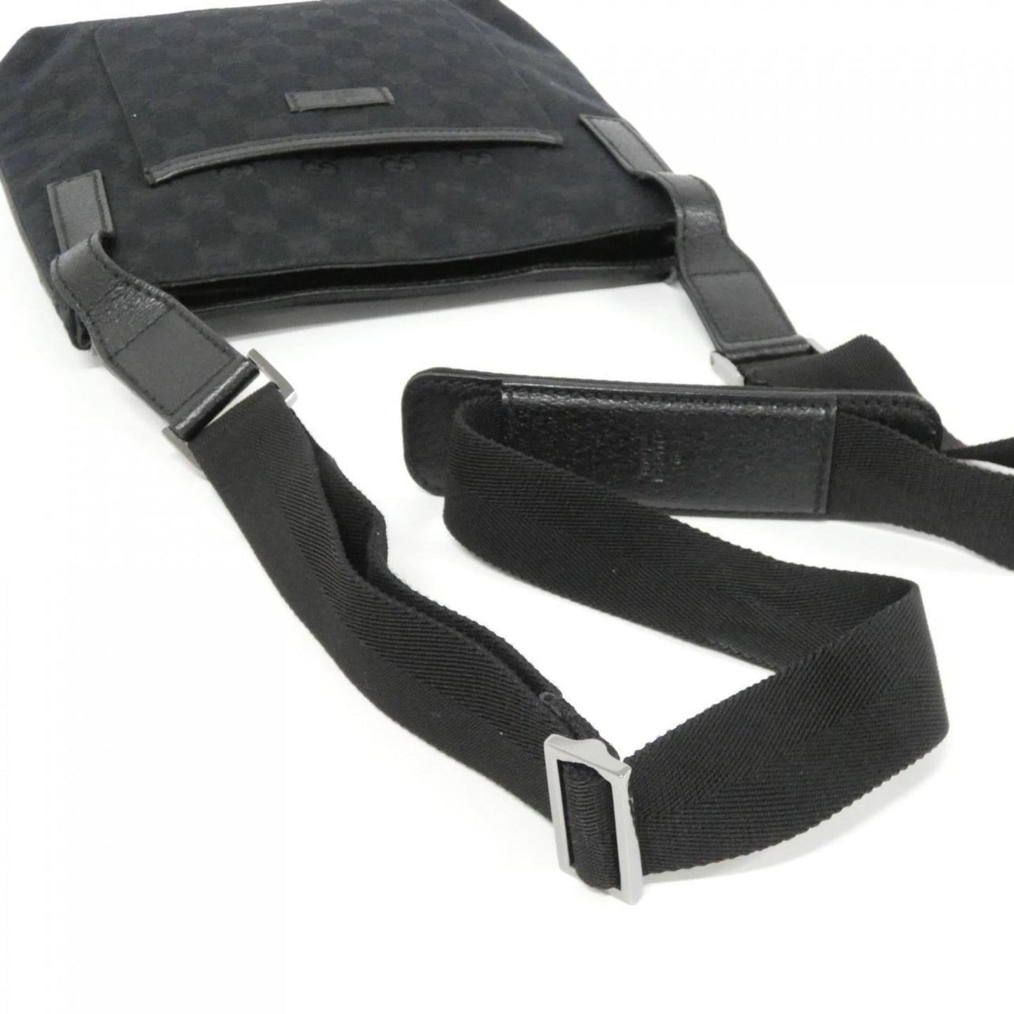 Gucci Black Gg Canvas Shoulder Bag