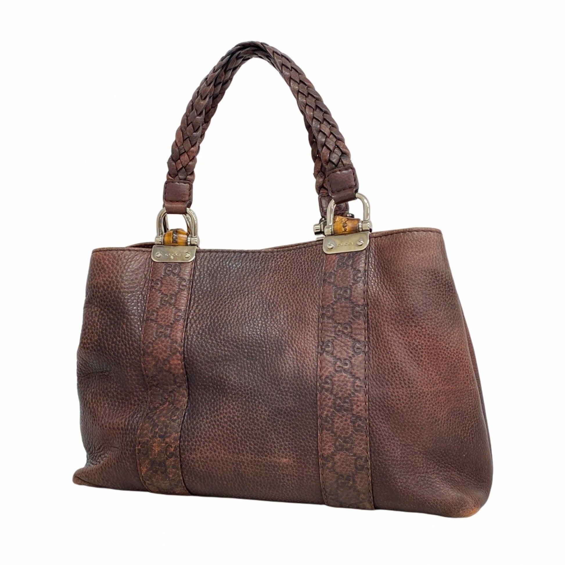 Gucci Brown Leather Tote Bag