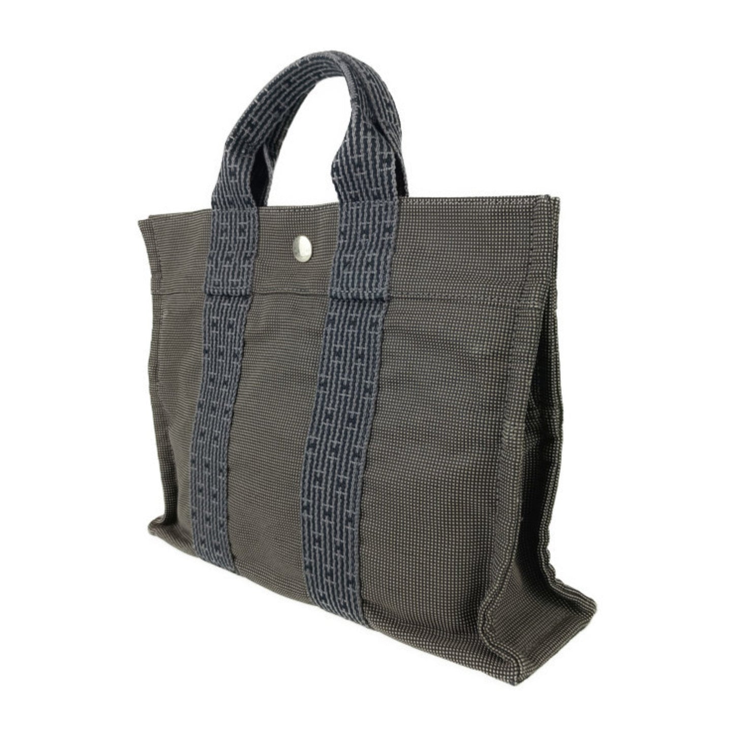 Hermes Handbag Tote Bag Canvas Gray Tote Bag 3