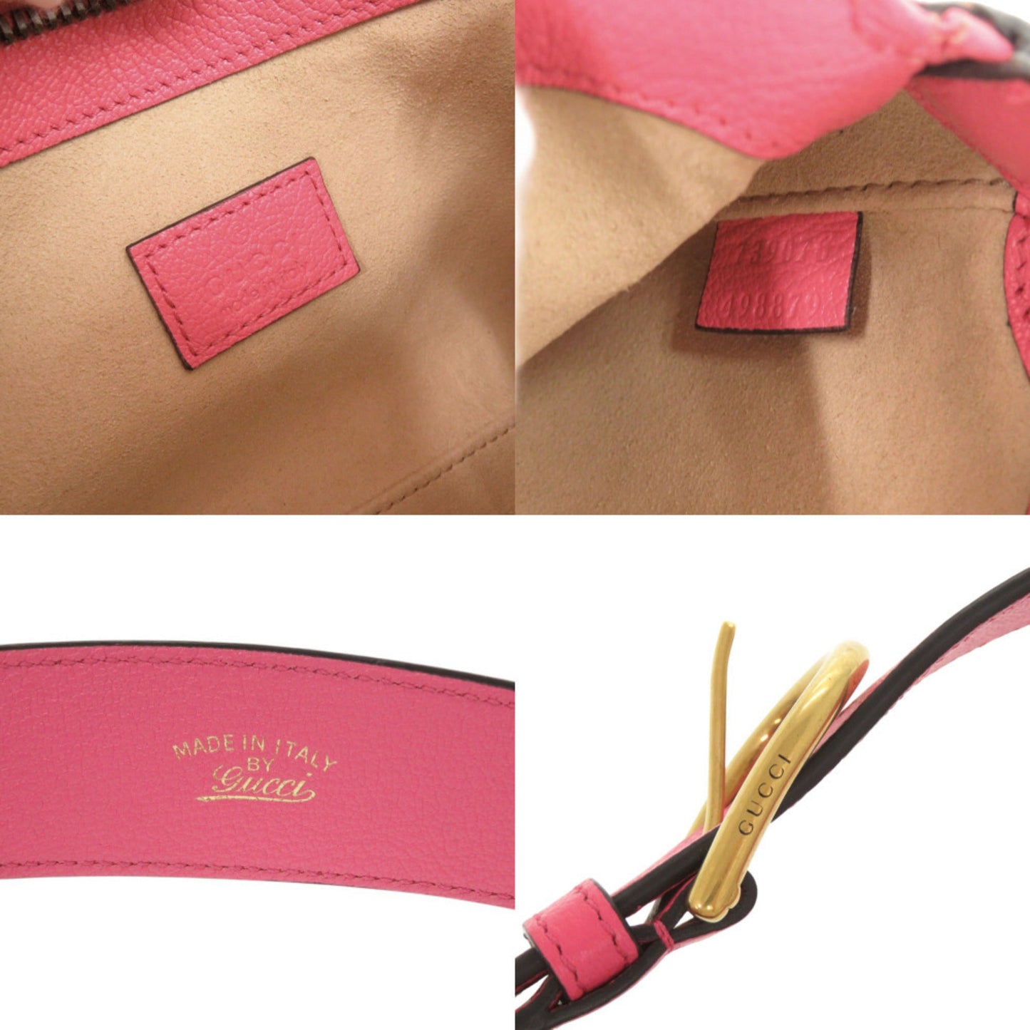 Gucci Pink Leather Handbag Shoulder Bag