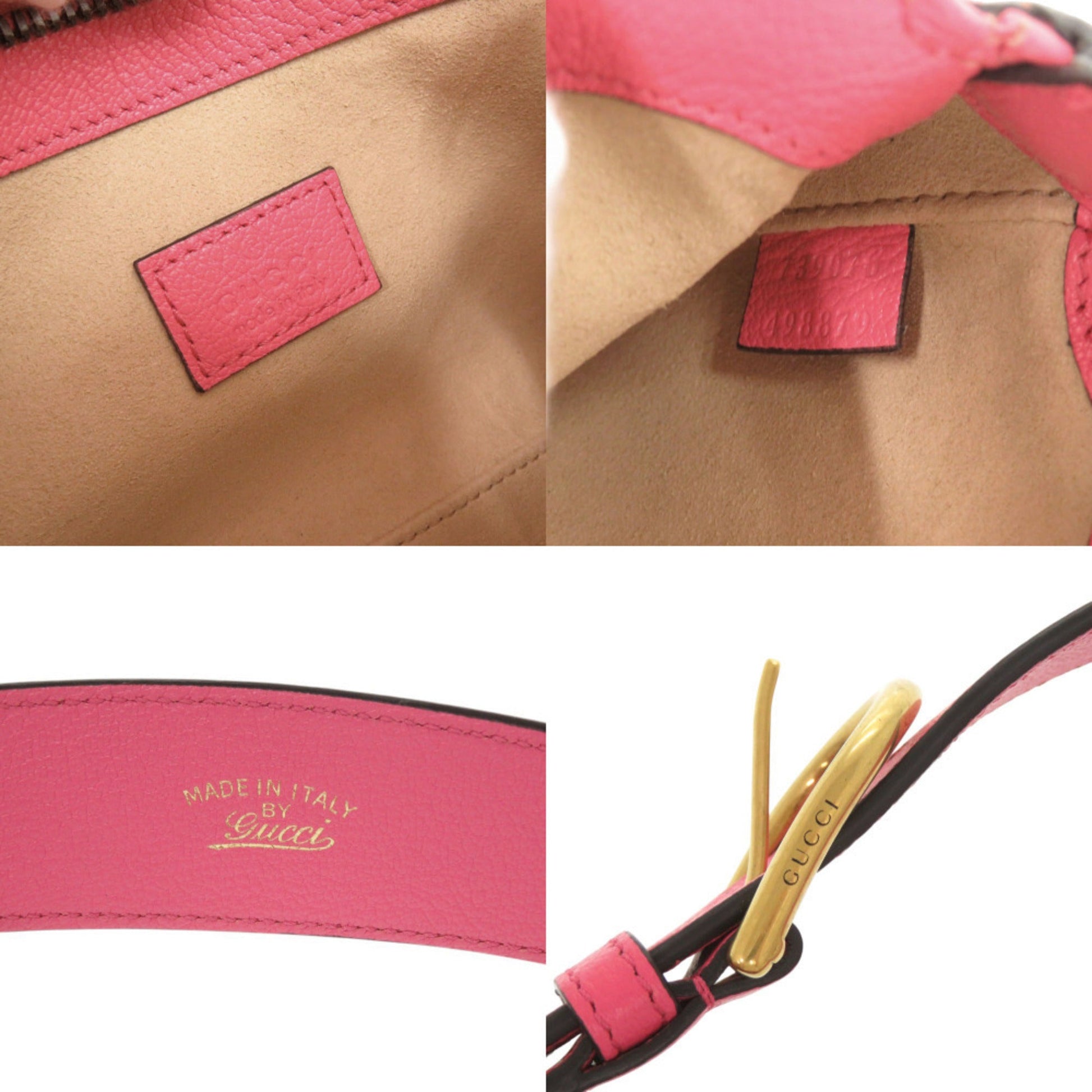 Gucci Pink Leather Handbag Shoulder Bag