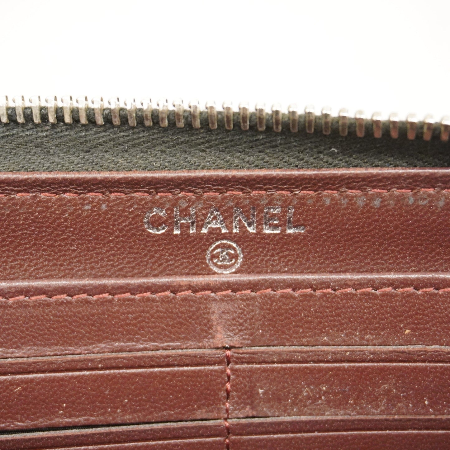 ChanelAuth  Matelasse Long Wallet Silver Metal Fittings Women's Lambskin Black