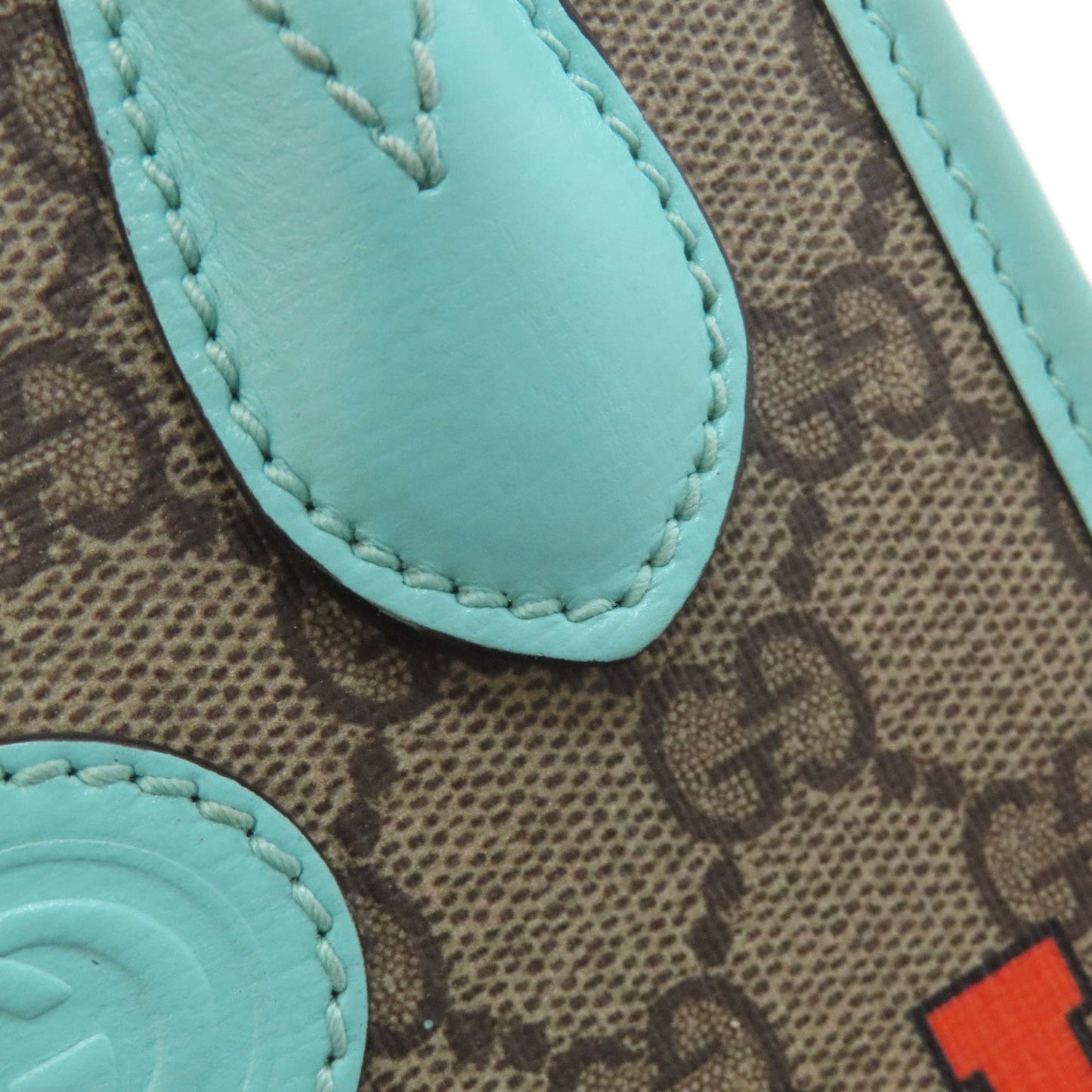 Gucci Brown Light Blue Pvc Handbag