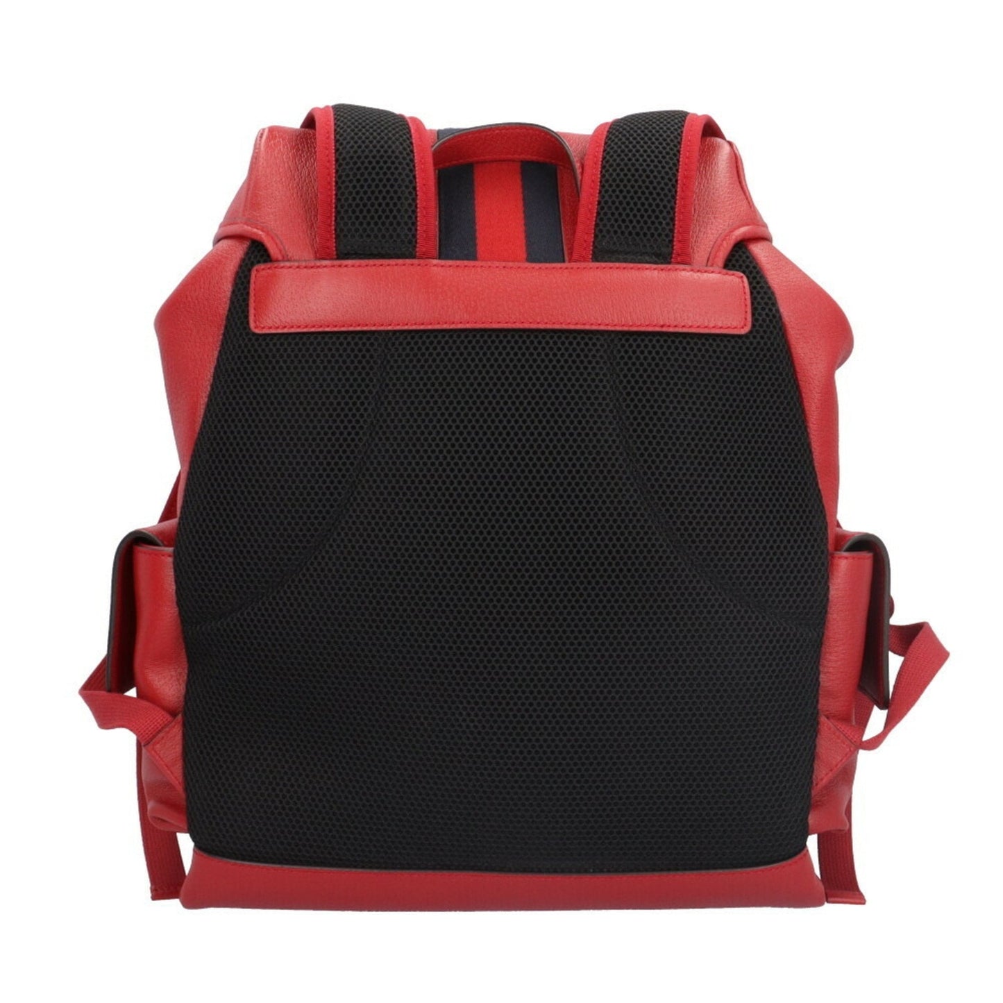 Gucci Navy Red Color Leather Backpack