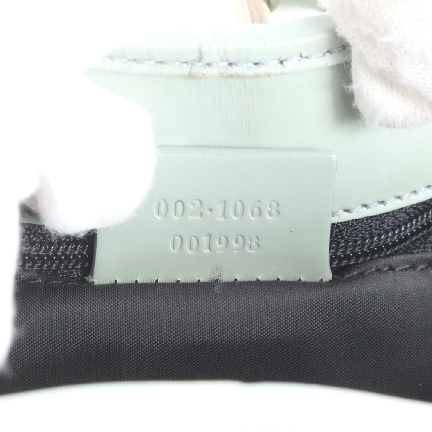 Gucci Green Leather Canvas Tote Bag