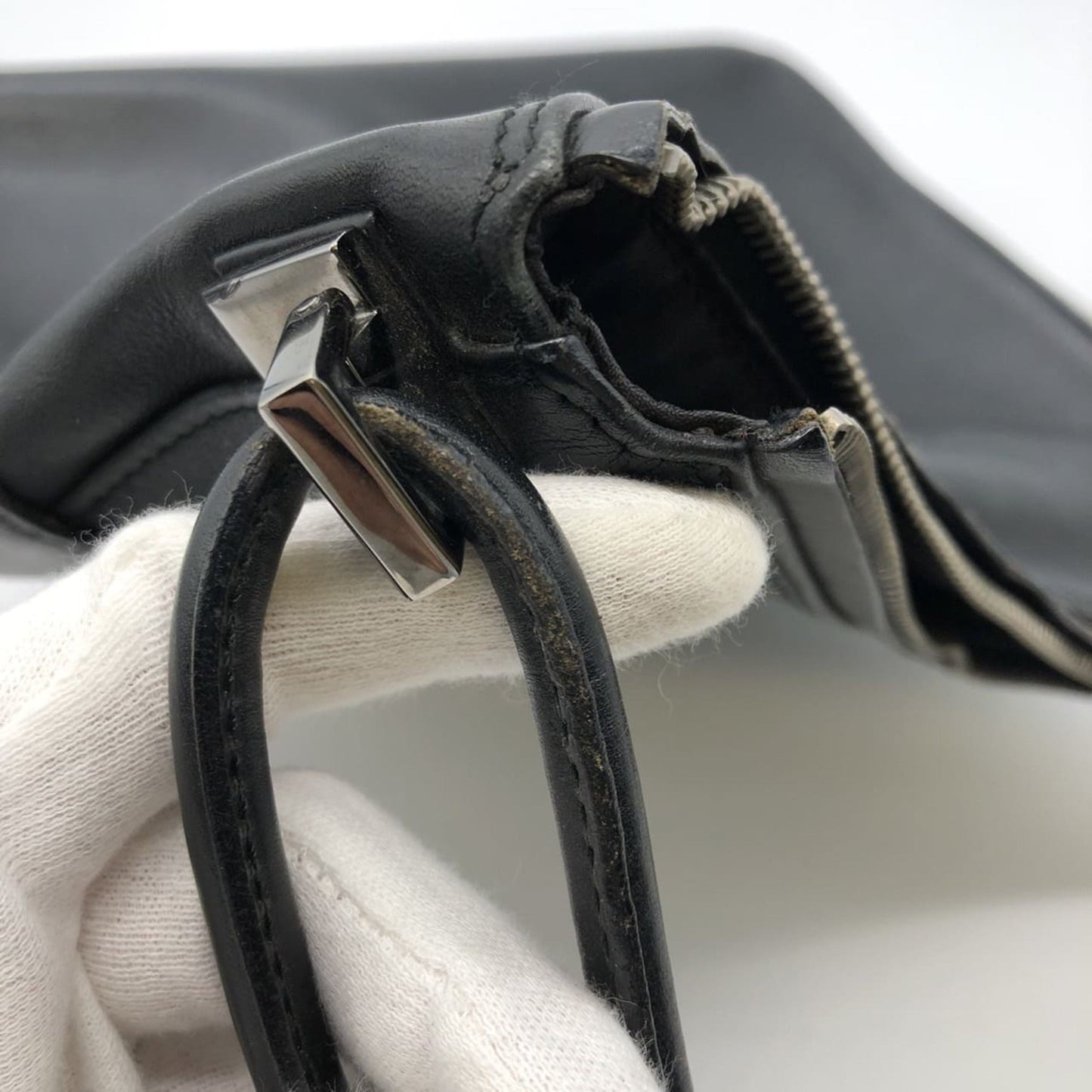 Gucci Black Leather Handbag Shoulder Bag
