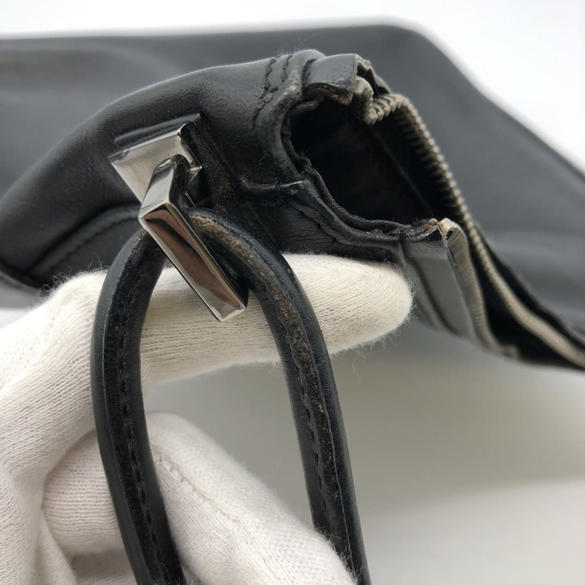Gucci Black Leather Handbag Shoulder Bag