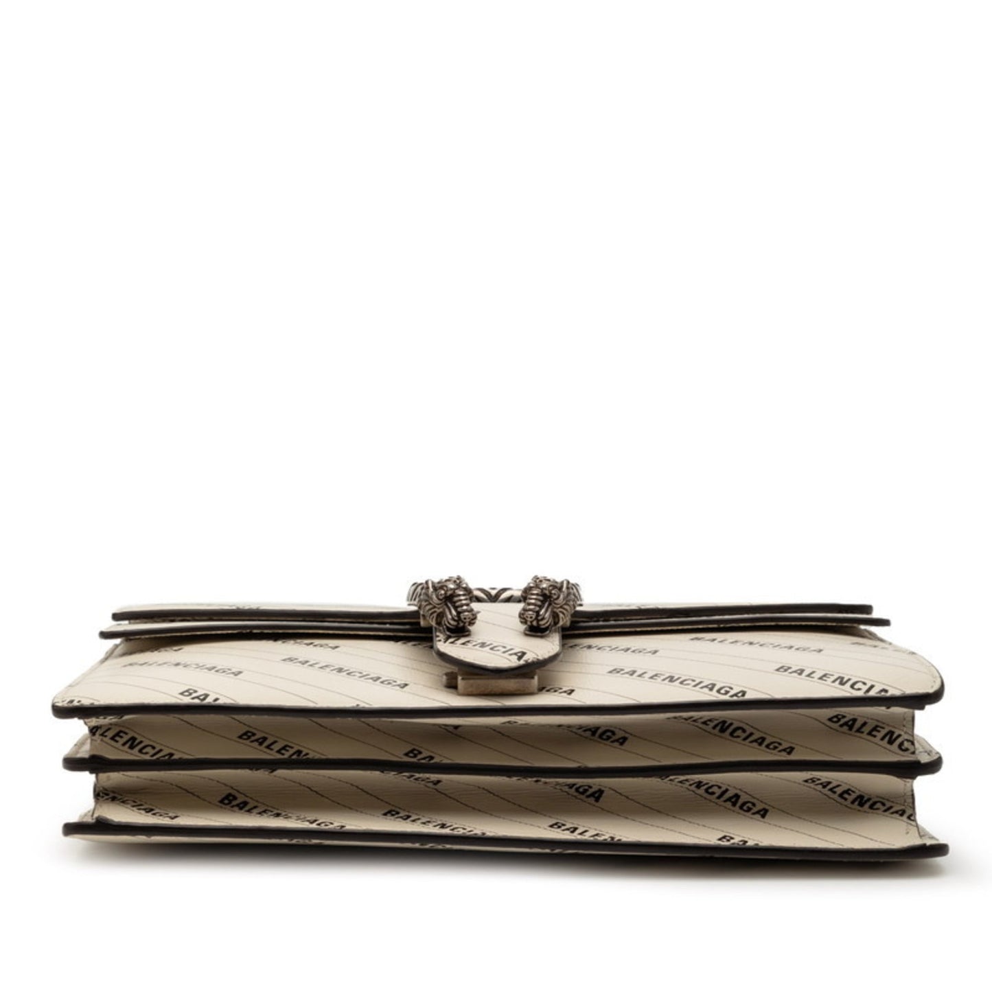 Gucci Black White Leather Shoulder Bag